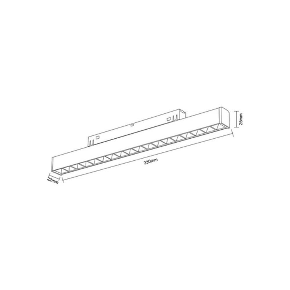 Forlife Beyaz Lensli Dimlenebilir Magnet Armatür 18W 6500K Beyaz FL-5513 WD