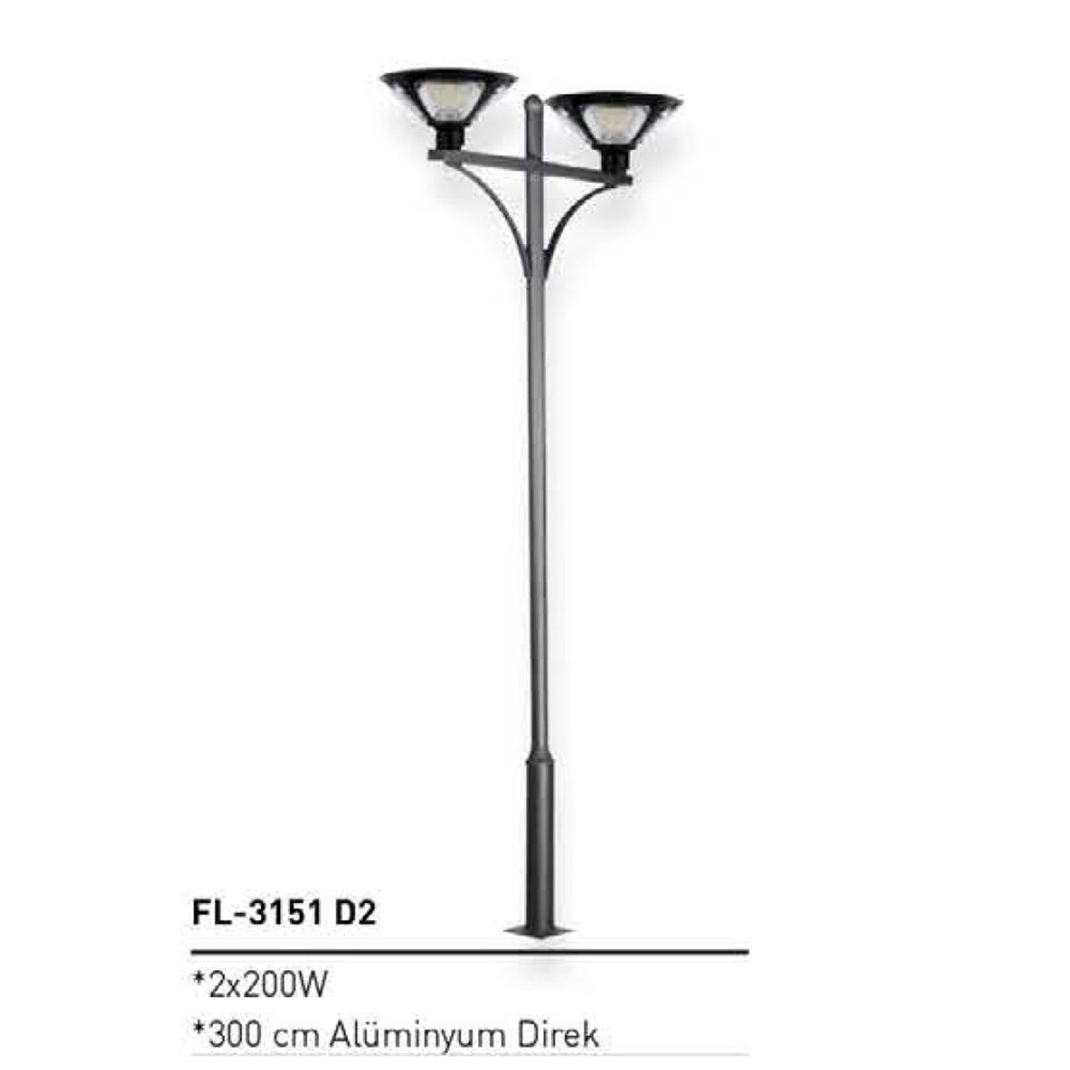 Solar Güneş Enerjili Sokak Armatürü 2X200W Fl-3151 D2