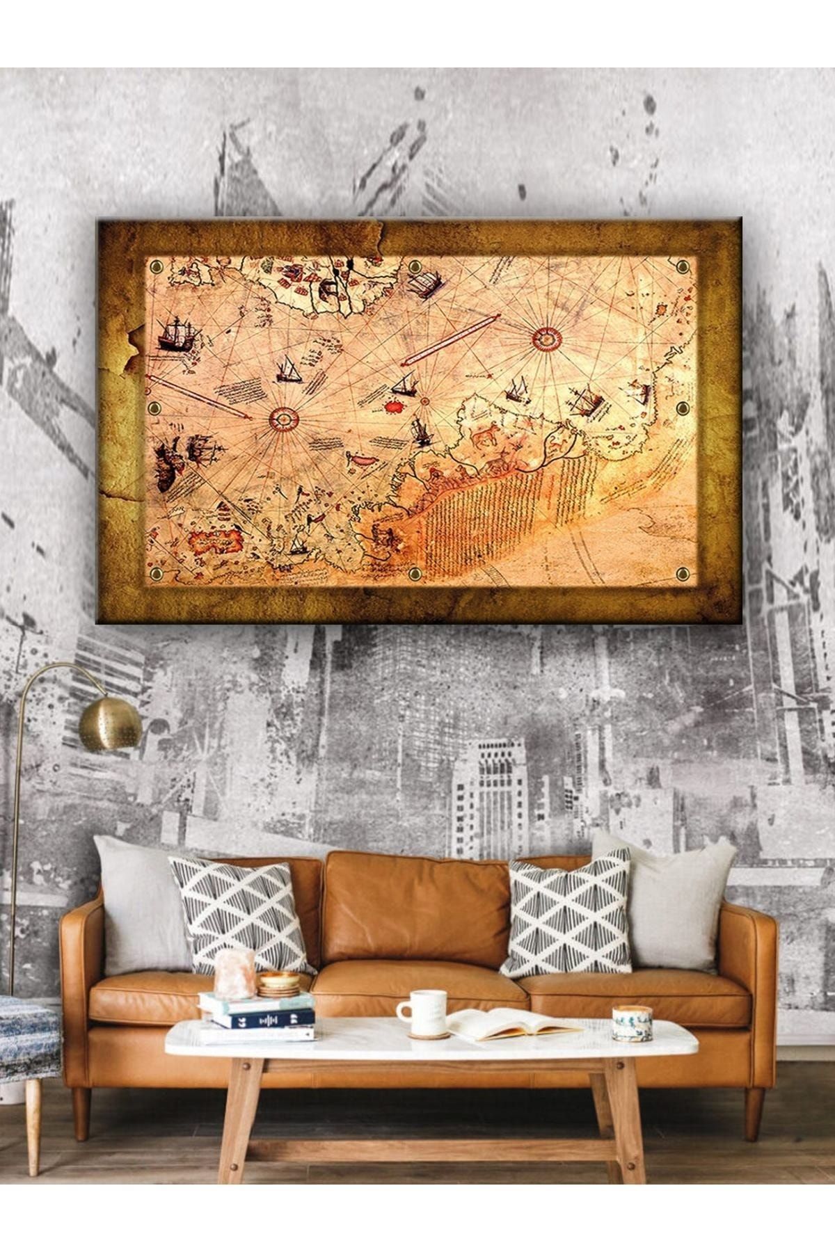 Piri Reis Haritası (kanvas Tablo)
