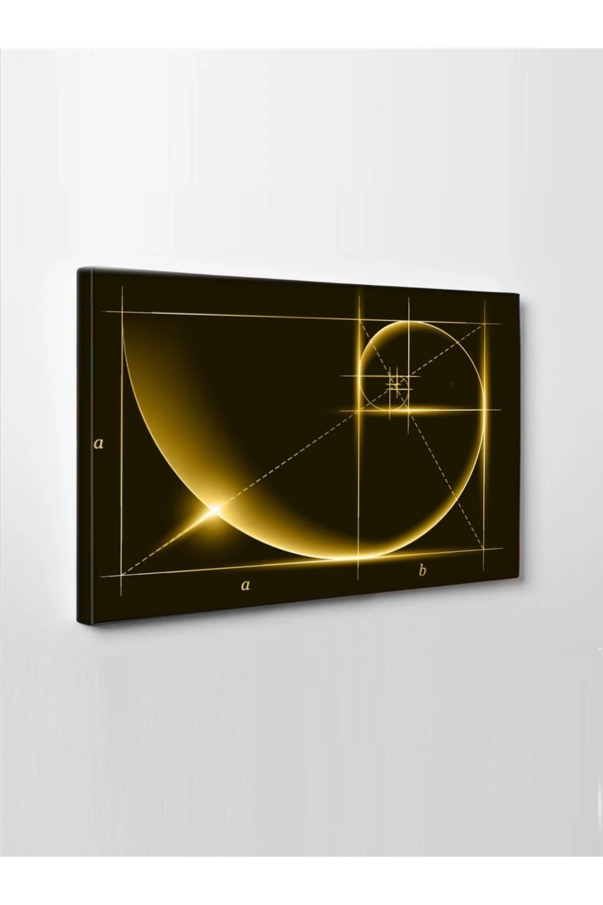 Sarı Altın Oran Kanvas Tablo