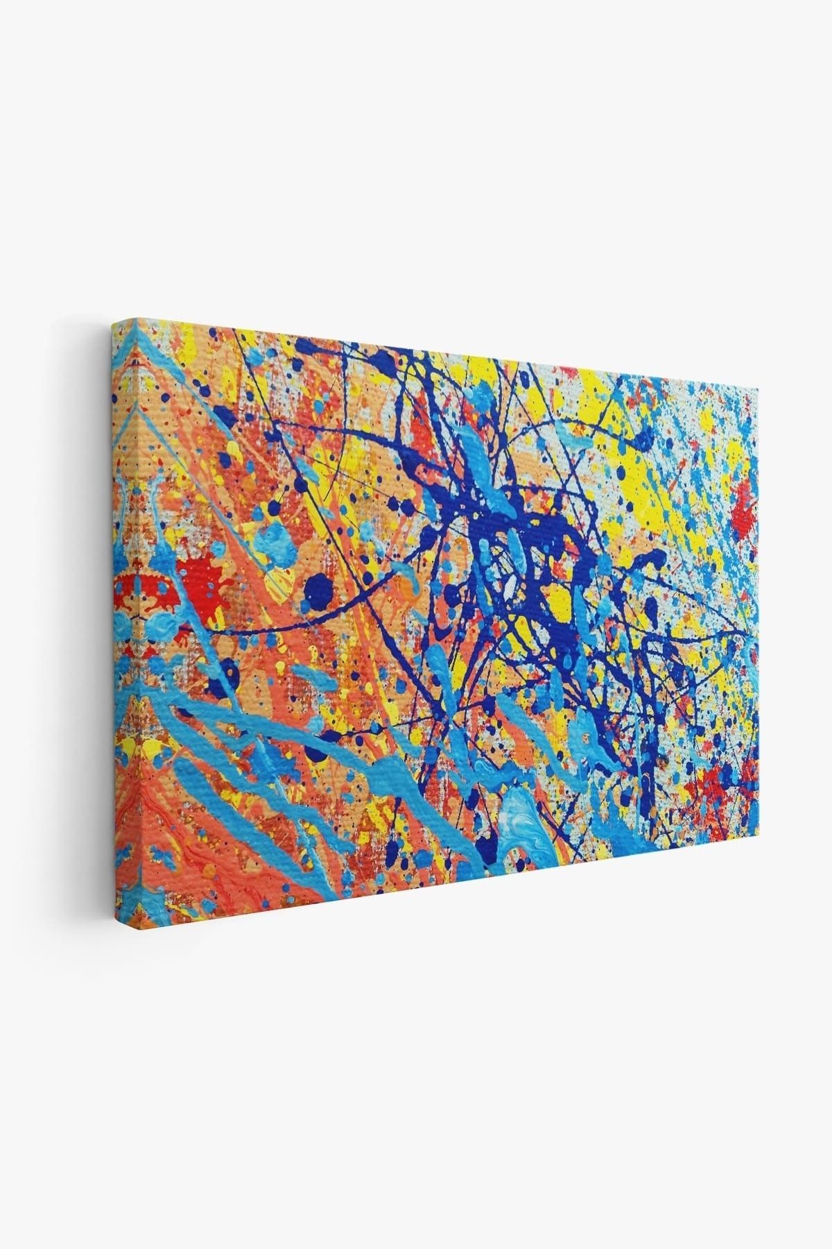 Soyut Sanatsal Yağlıboya Görünüm Dekoratif Kanvas Duvar Tablosu