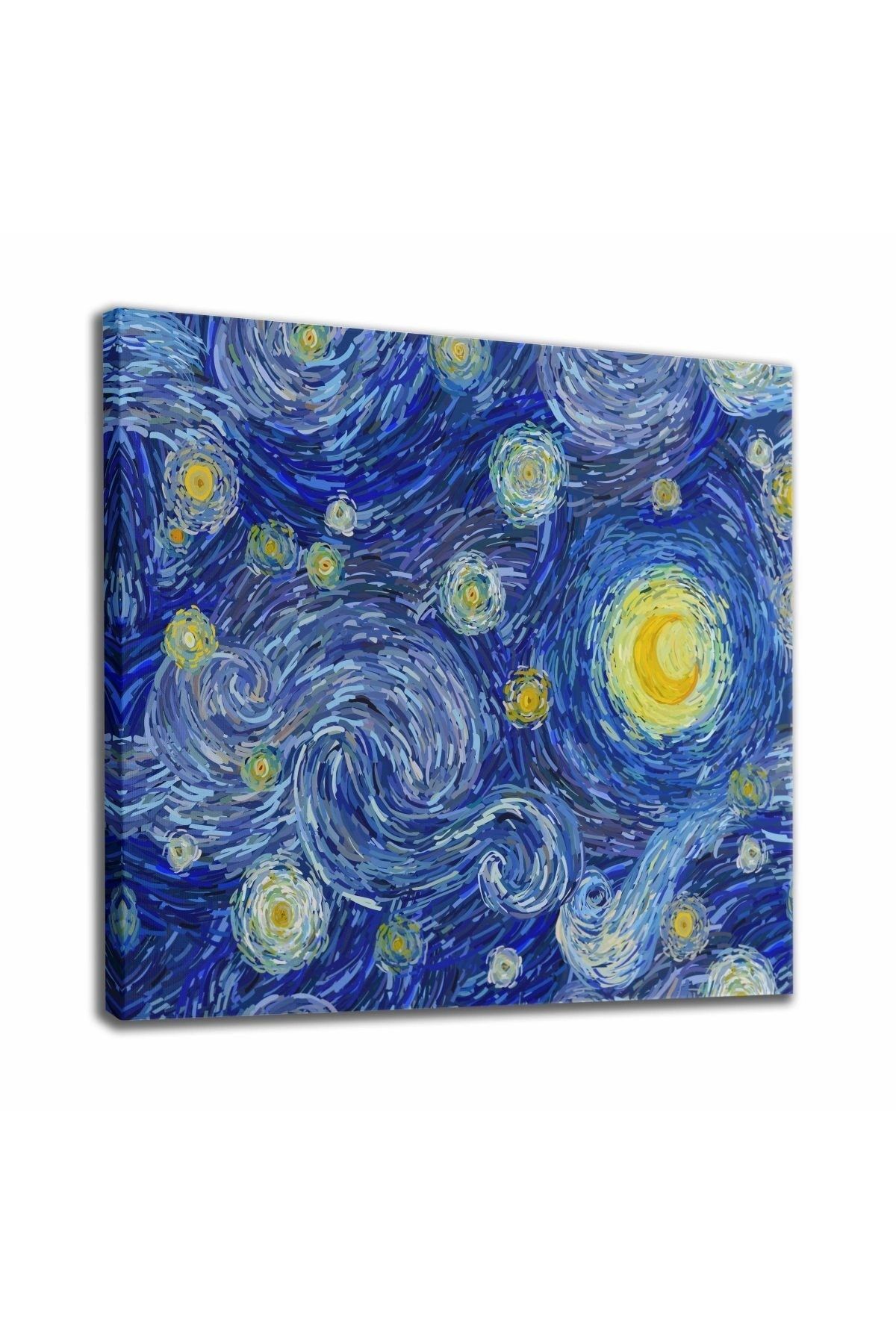 Van Gogh Yıldızlı Gece Dekoratif Kanvas Tablo 1229