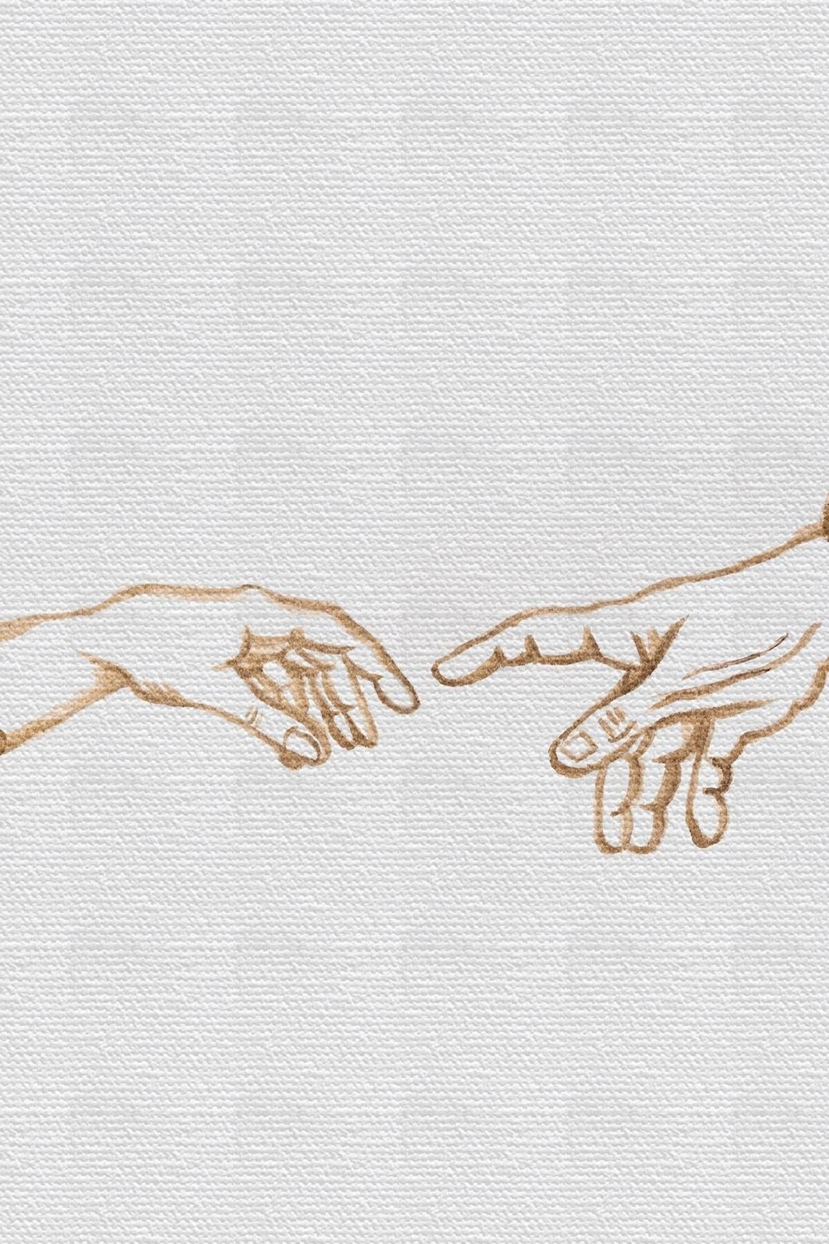 El Ele Espresso Fincanları Dekoratif Kanvas Duvar Tablosu