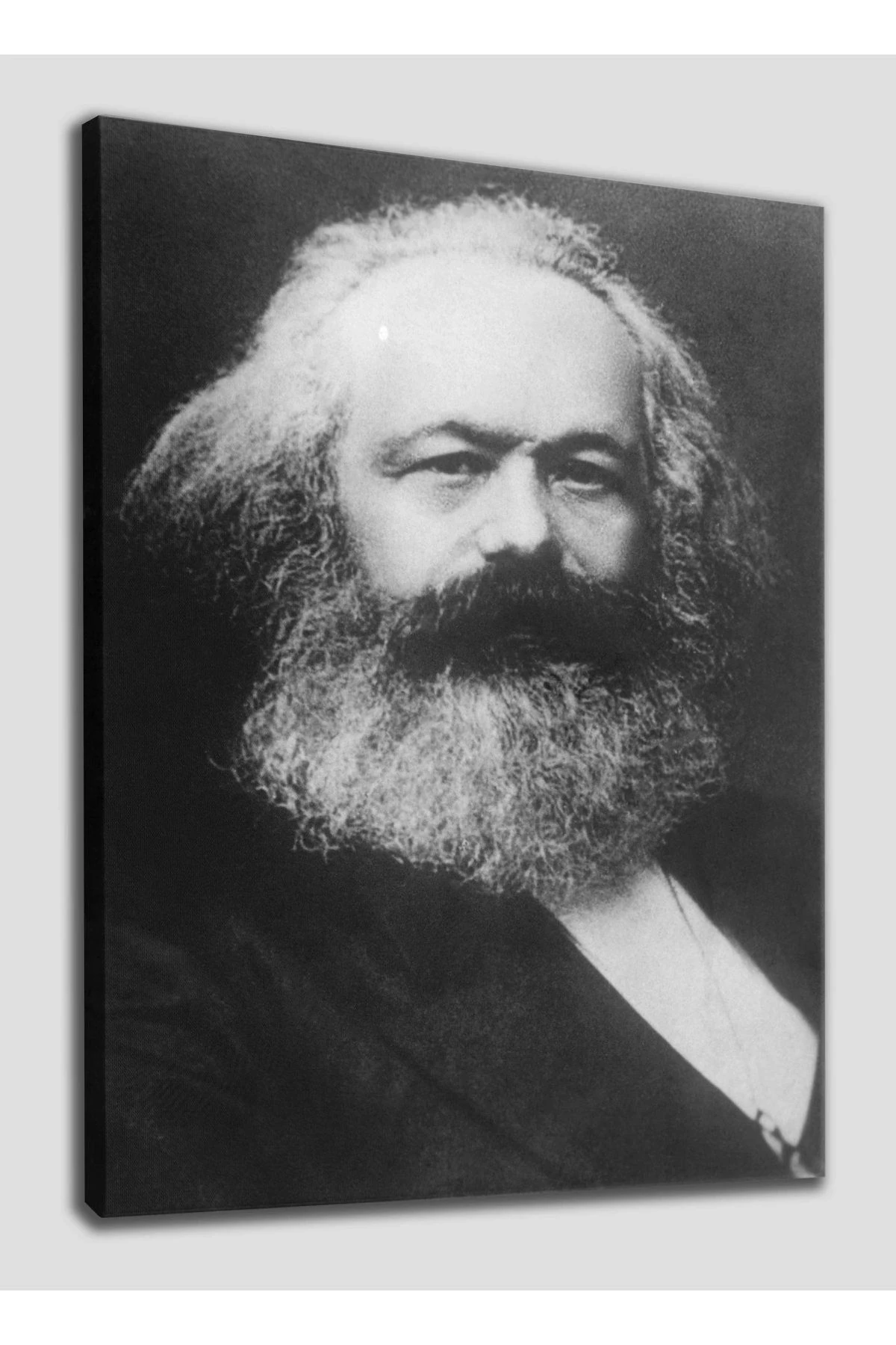 Karl Marx Siyah Beyaz Dekoratif Kanvas Tablo 1198