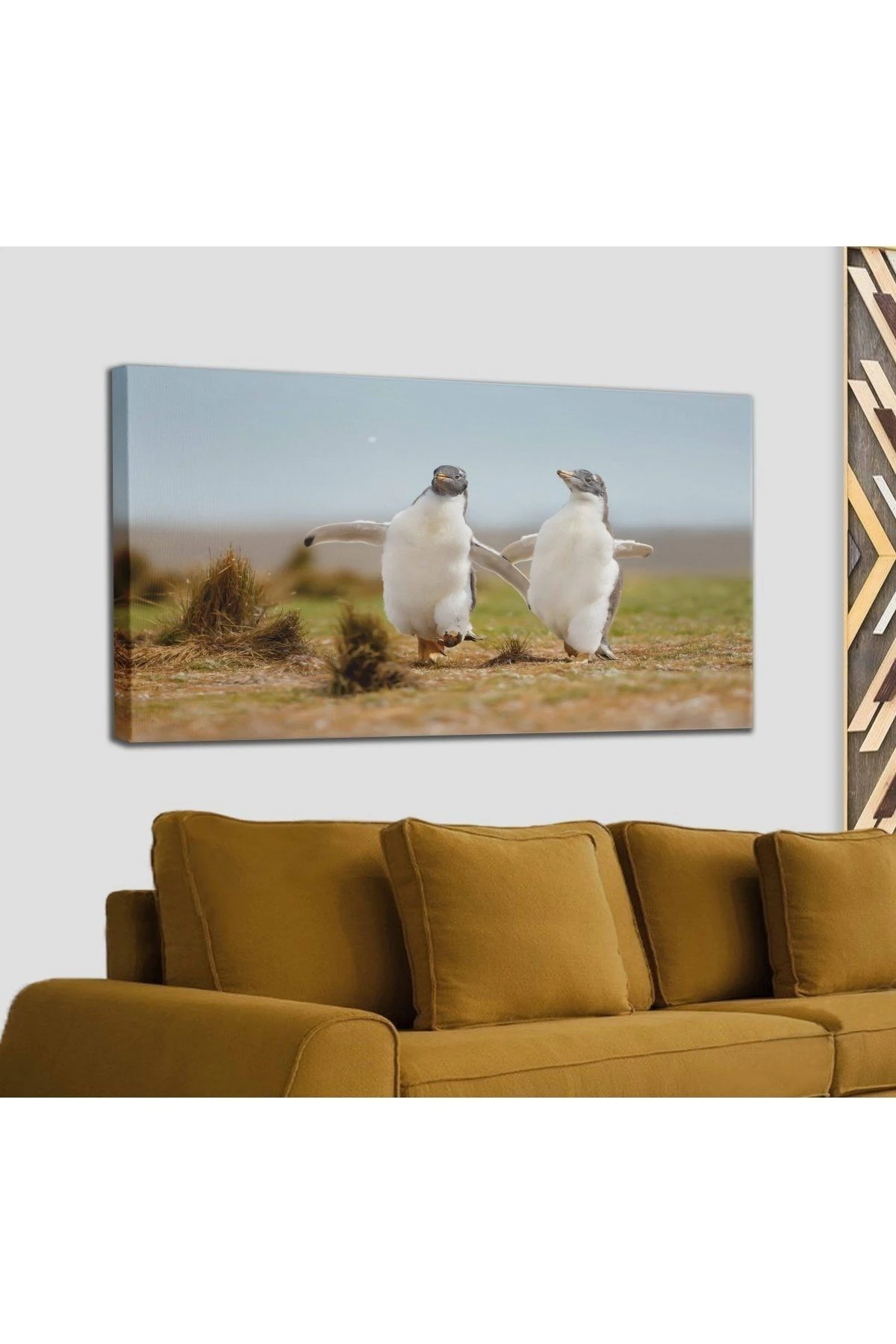 Mutlu Yavru Penguenler Dekoratif Kanvas Tablo 1152