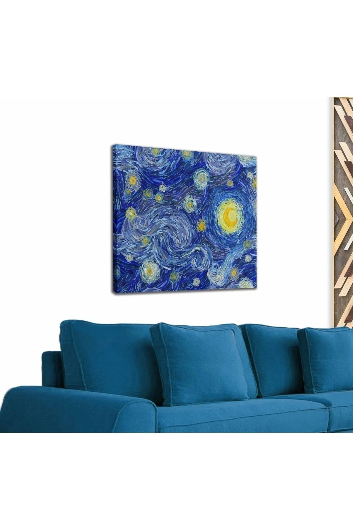 Van Gogh Yıldızlı Gece Dekoratif Kanvas Tablo 1229