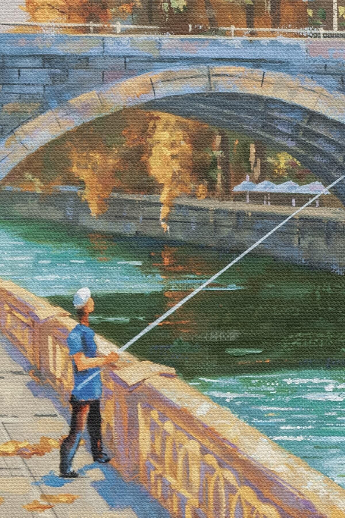 Soçhi Nehri Rusya Yağlıboya Görünüm Dekoratif Kanvas Duvar Tablosu