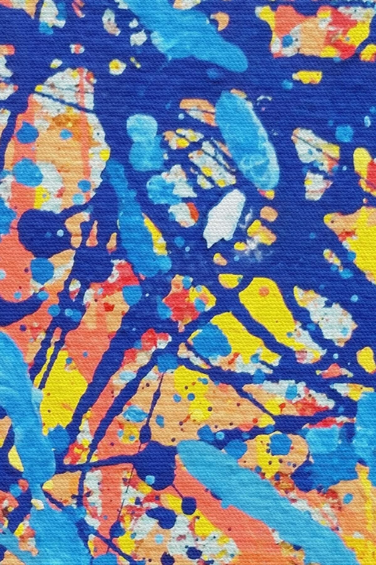 Soyut Sanatsal Yağlıboya Görünüm Dekoratif Kanvas Duvar Tablosu