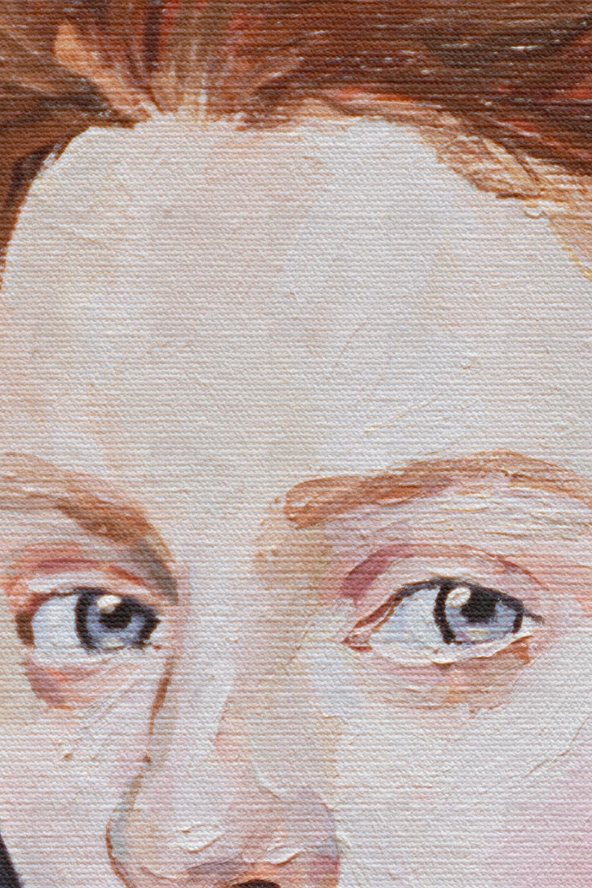 Kızıl Saçlı Kadın Yağlıboya Görünüm Dekoratif Kanvas Duvar Tablosu