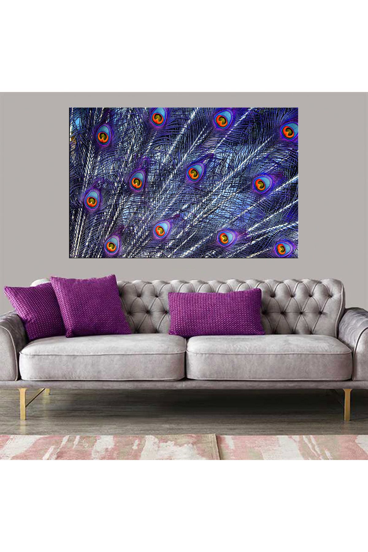 Dekoratif Baskı Mavinin Dansı Kanvas Tablo