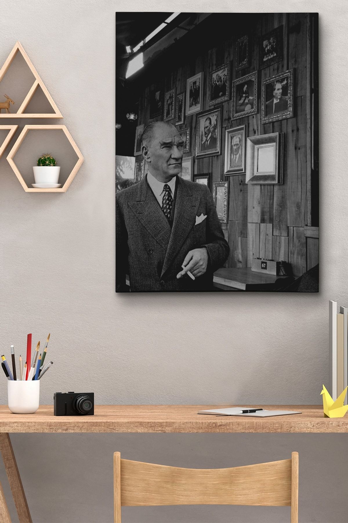 Atatürk Kanvas Tablo Dekoratif Atatürk Portre Tablo 198