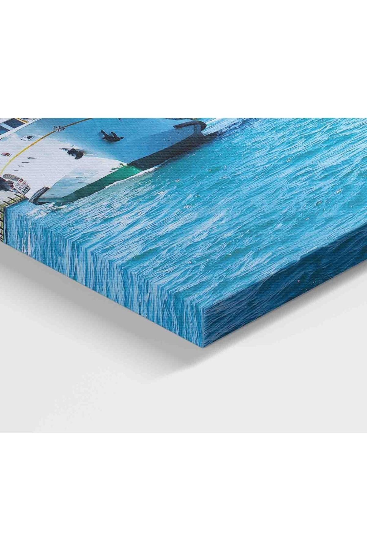 Galata Köprüsü Manzarası Dekoratif Kanvas Tablo 1199