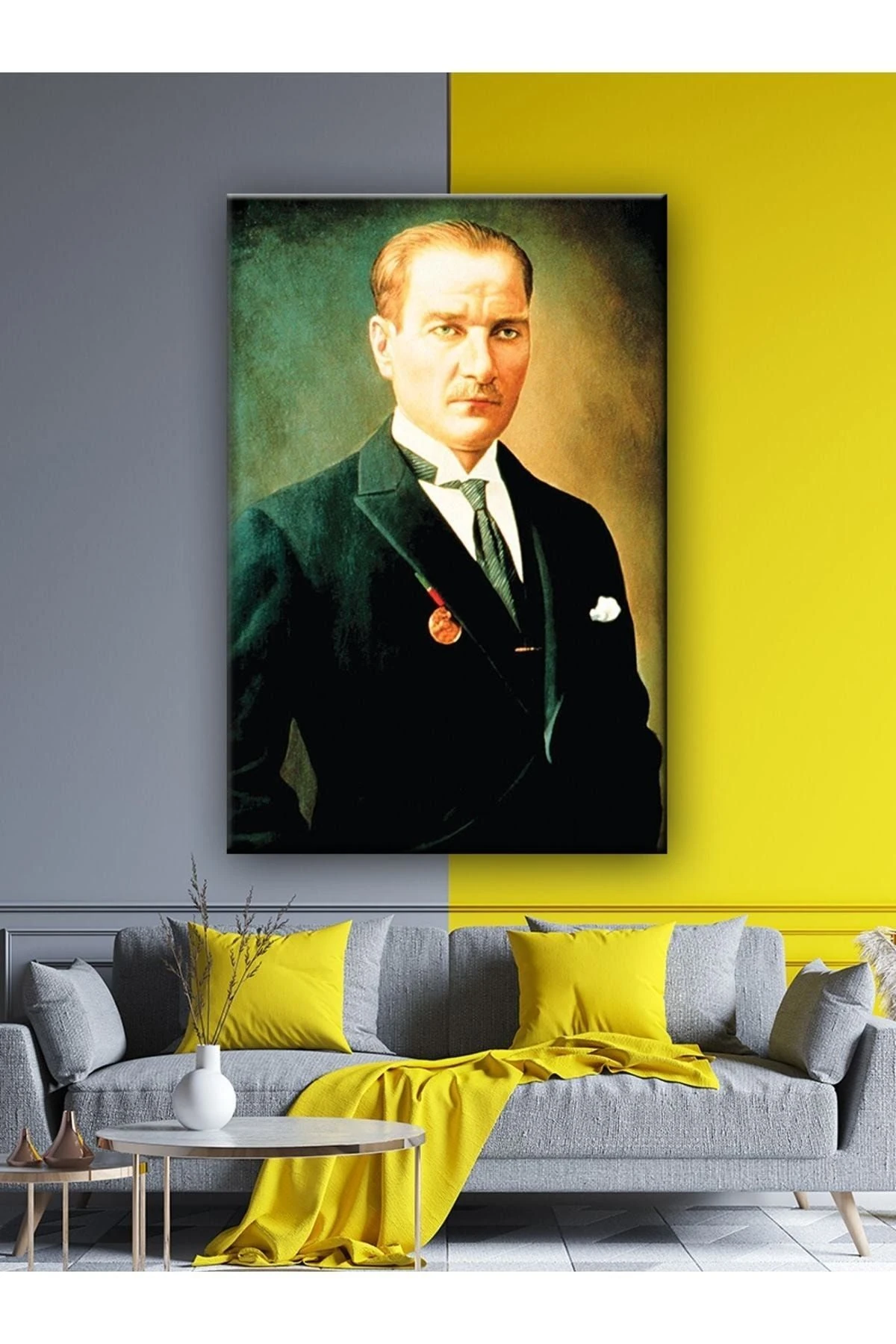 Atatürk Kanvas Tablo Dekoratif Atatürk Portre Tablo 48