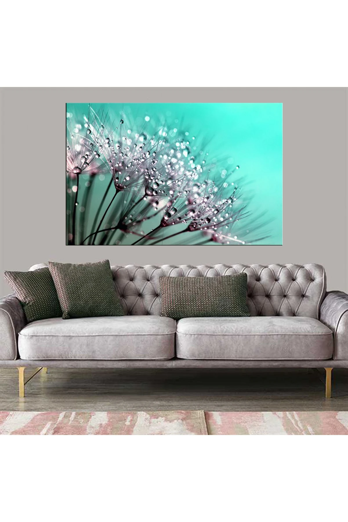 Dekoratif Baskı Çiçekler Kanvas Tablo