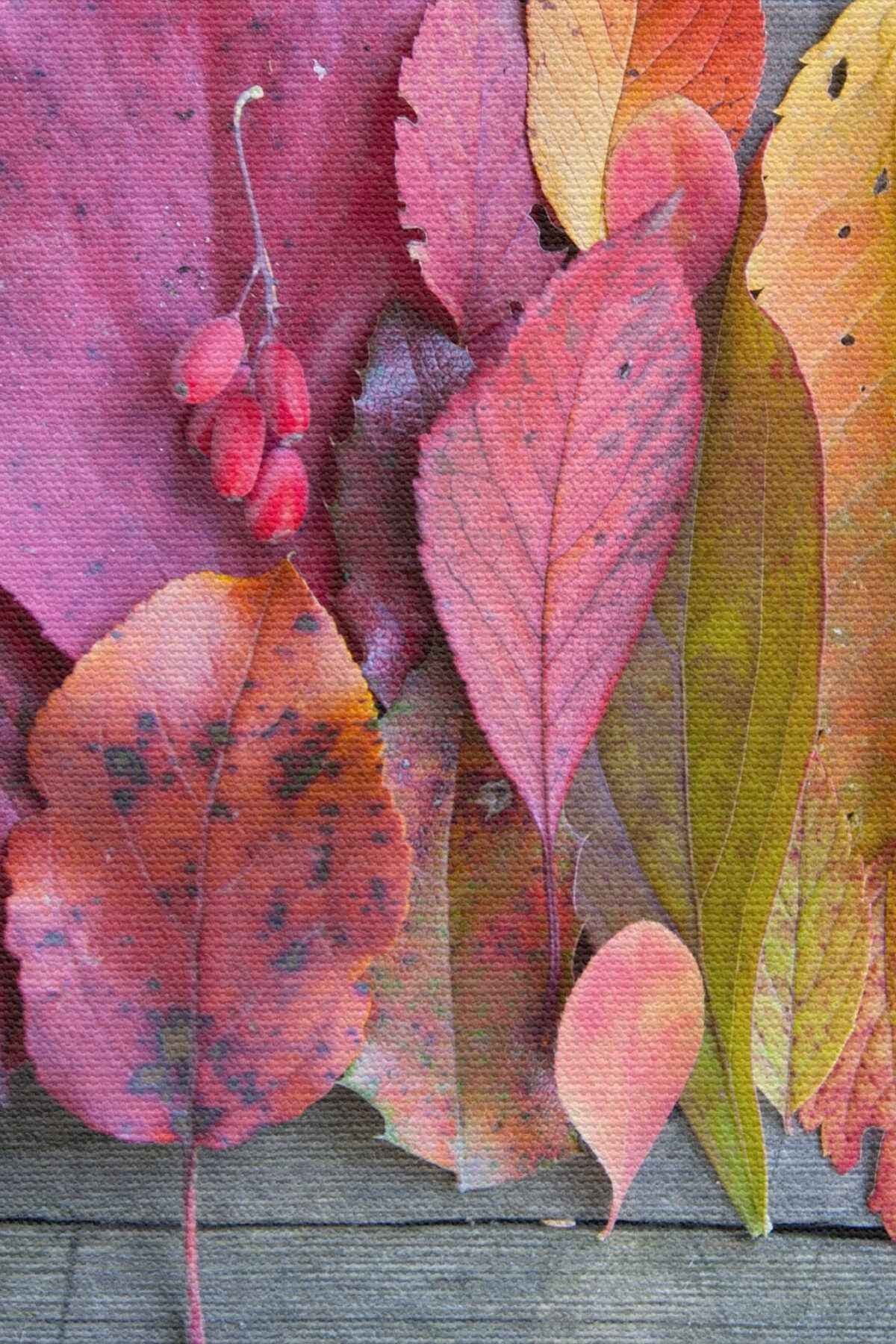 Sonbahar Yaprakları Dekoratif Kanvas Duvar Tablosu