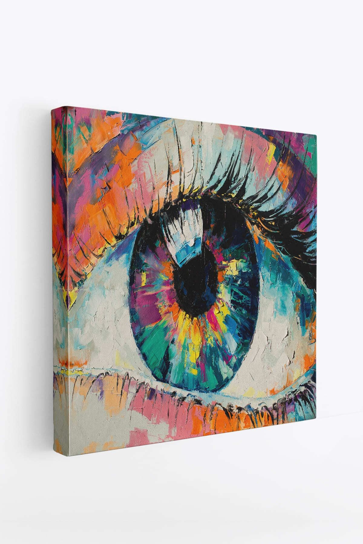 Gözün Kavramsal Soyut Resmi Yağlıboya Görünüm Kanvas Duvar Tablosu