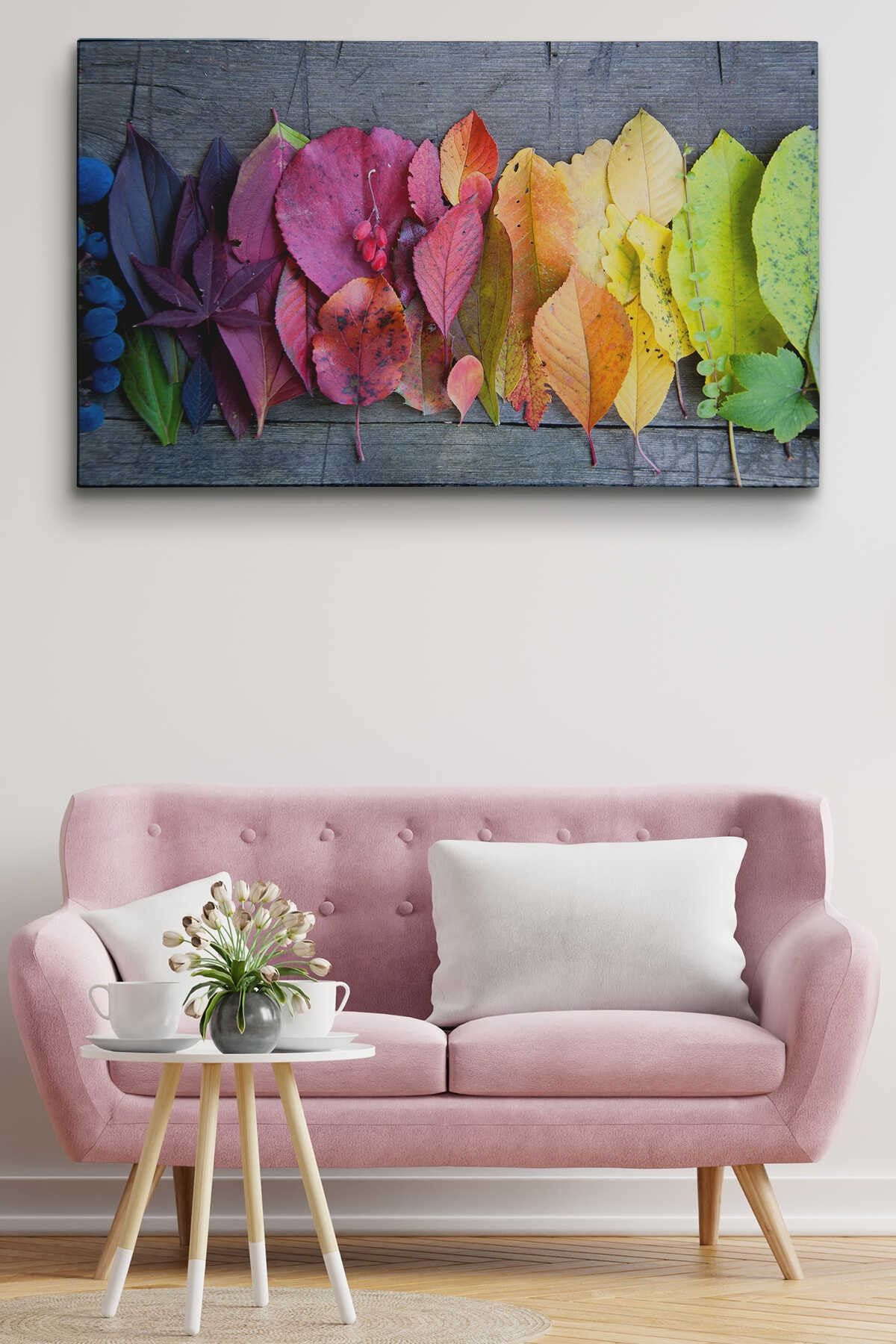 Sonbahar Yaprakları Dekoratif Kanvas Duvar Tablosu