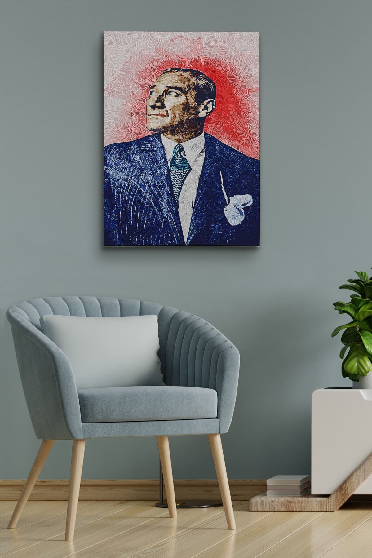 Atatürk Kanvas Tablo Dekoratif Atatürk Portre Tablo 88