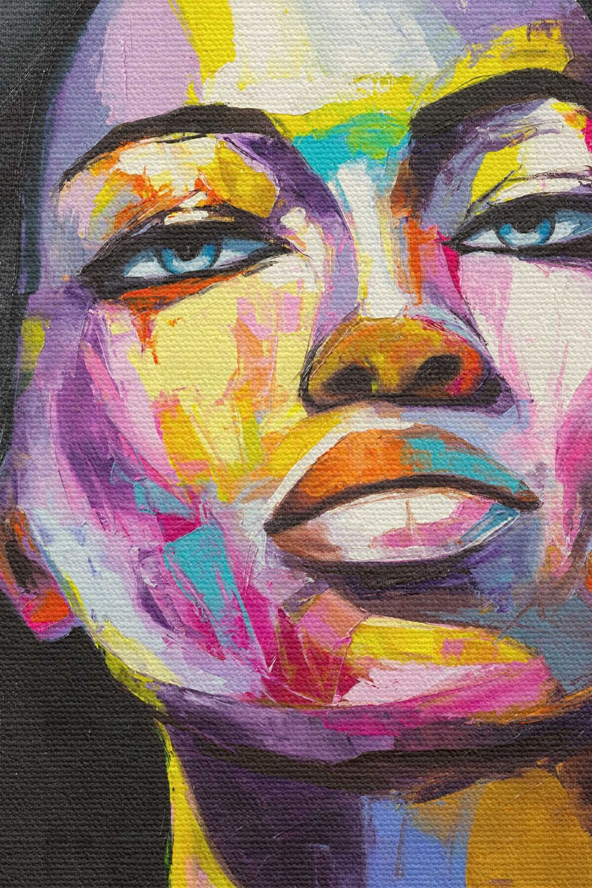 Modern Tarz Soyut Yağlıboya Görünüm Dekoratif Kanvas Duvar Tablosu