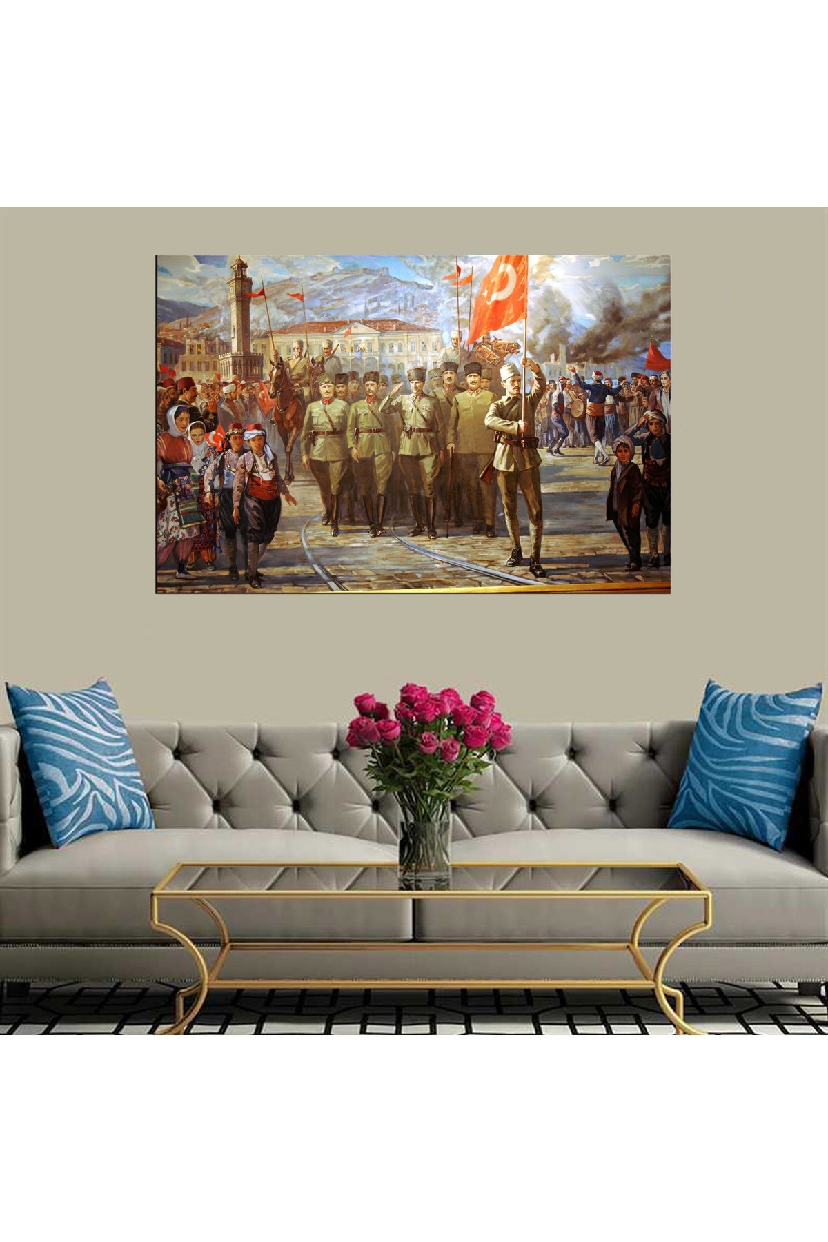 Dekoratif Baskı İzmir'e Giriş Kanvas Tablo