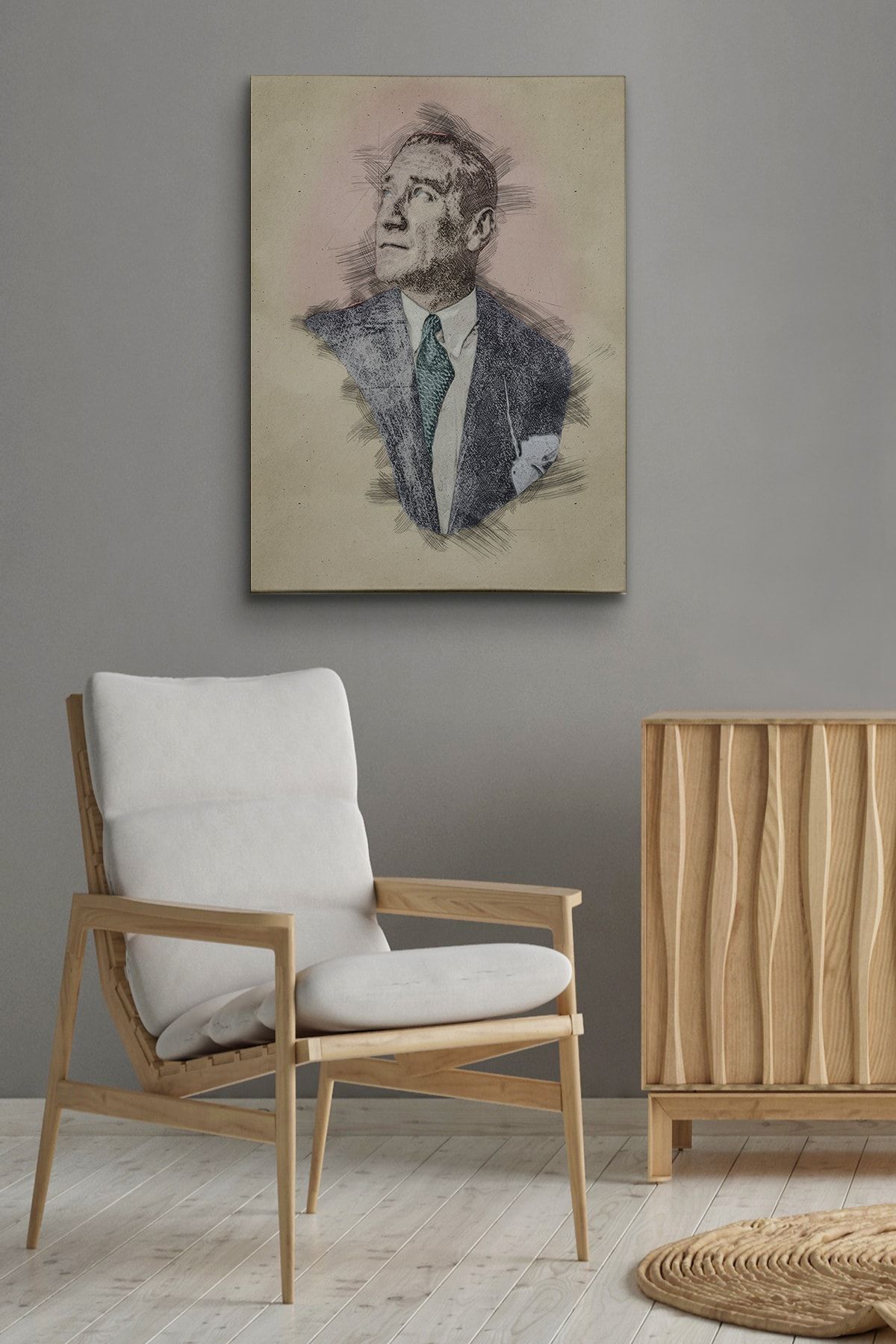 Atatürk Kanvas Tablo Dekoratif Atatürk Portre Tablo 117