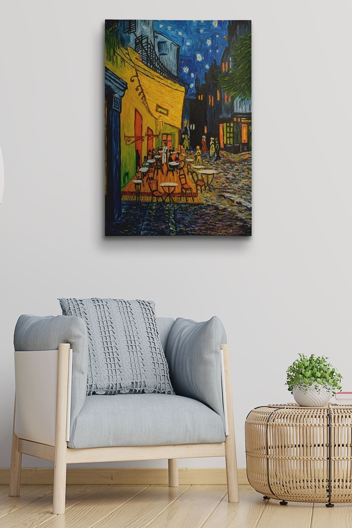 Forum Meydanı'ndaki Kafe Terası Arles 1888 Dekoratif Kanvas Duvar Tablosu