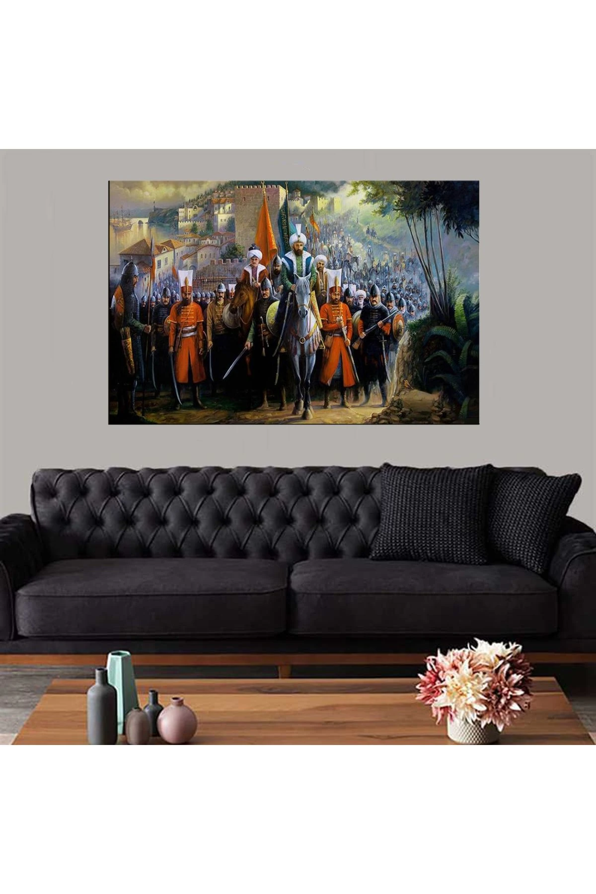 Dekoratif Baskı Osmanlı Askerleri Kanvas Tablo