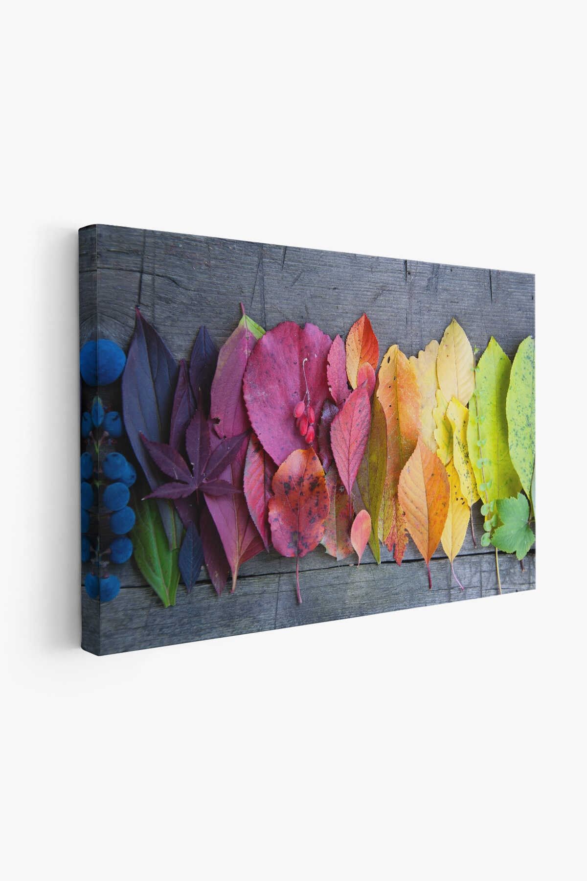 Sonbahar Yaprakları Dekoratif Kanvas Duvar Tablosu