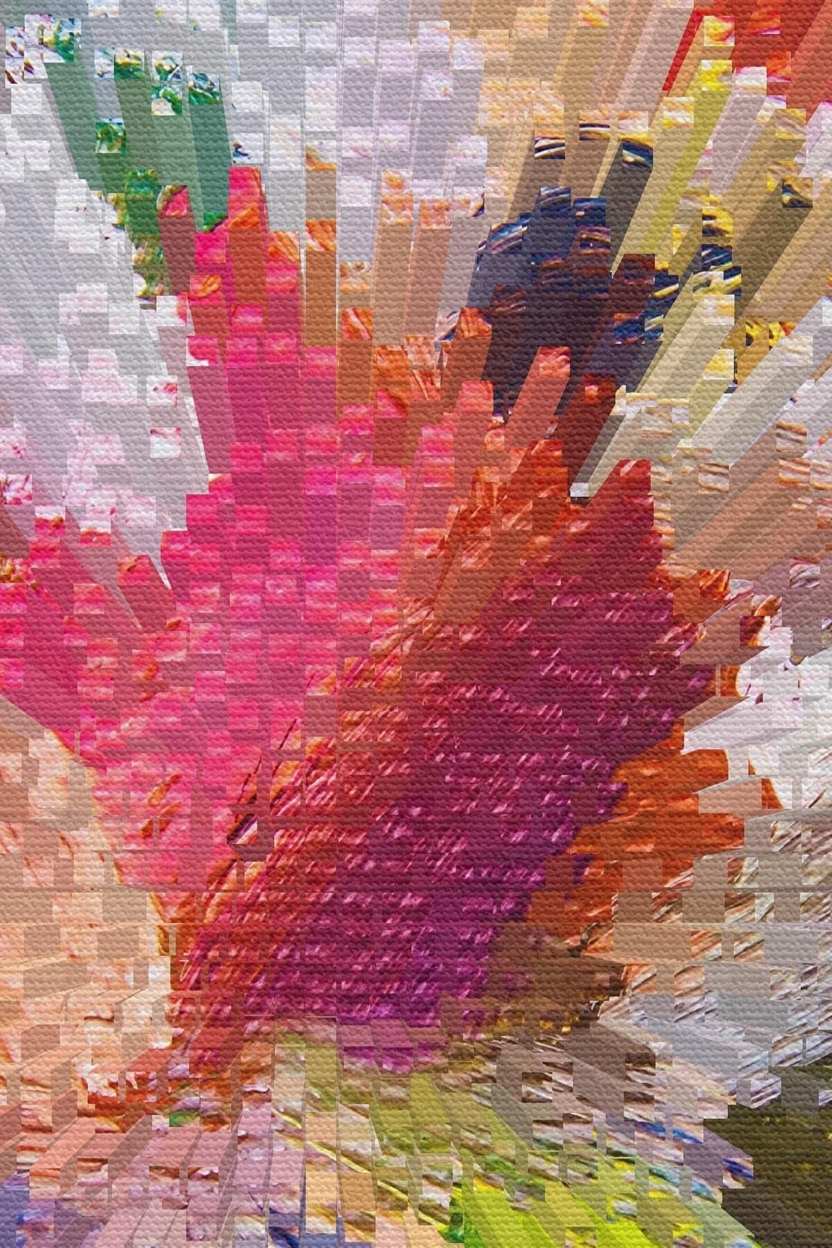 Soyut Sanatsal Yağlıboya Görünüm Dekoratif Kanvas Duvar Tablosu