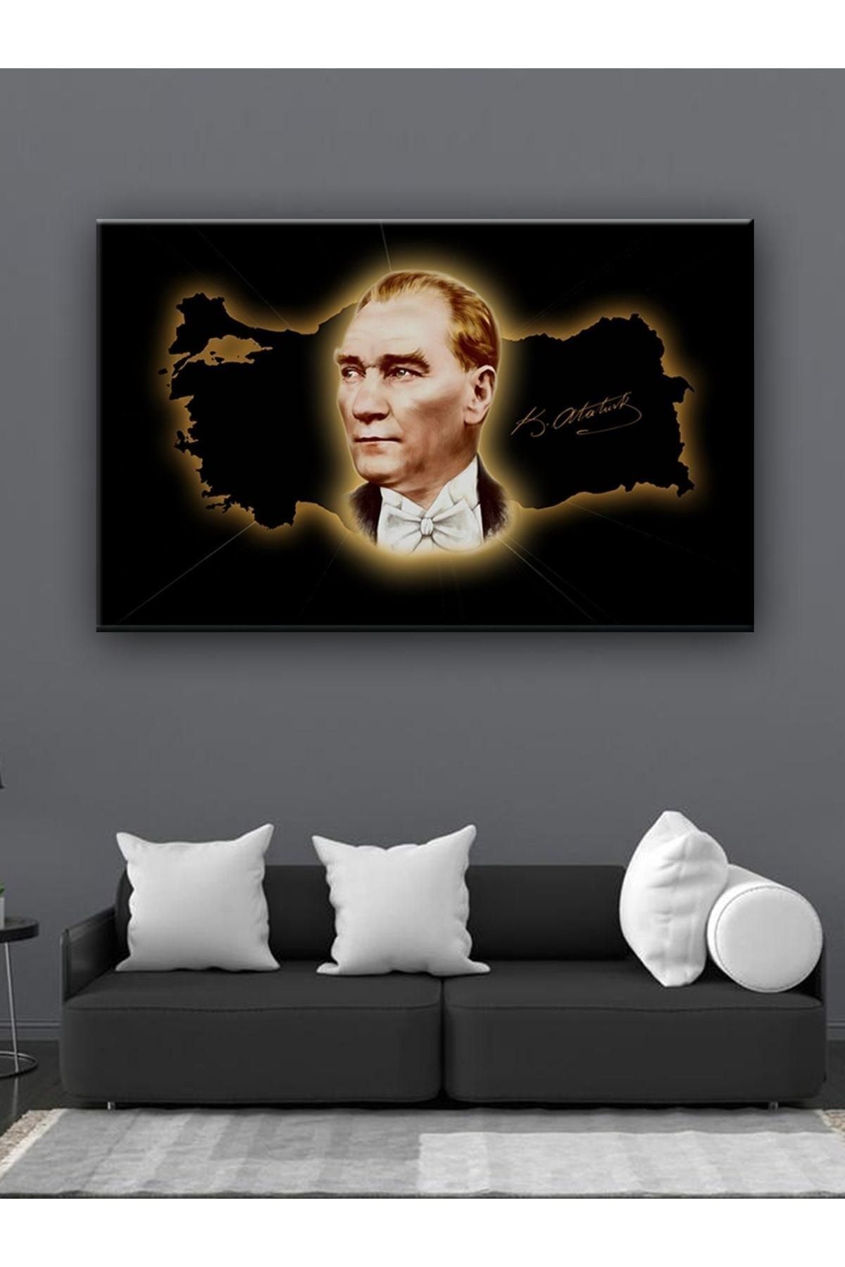 Atatürk Kanvas Tablo Dekoratif Atatürk Portre Tablo 24