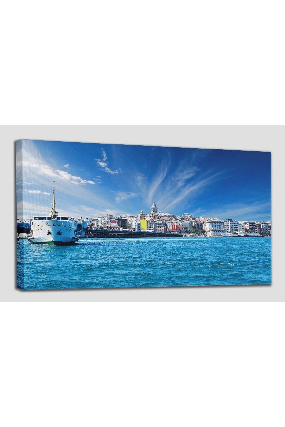 Galata Köprüsü Manzarası Dekoratif Kanvas Tablo 1199