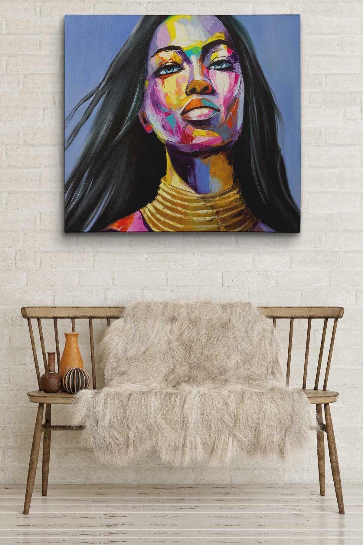 Modern Tarz Soyut Yağlıboya Görünüm Dekoratif Kanvas Duvar Tablosu