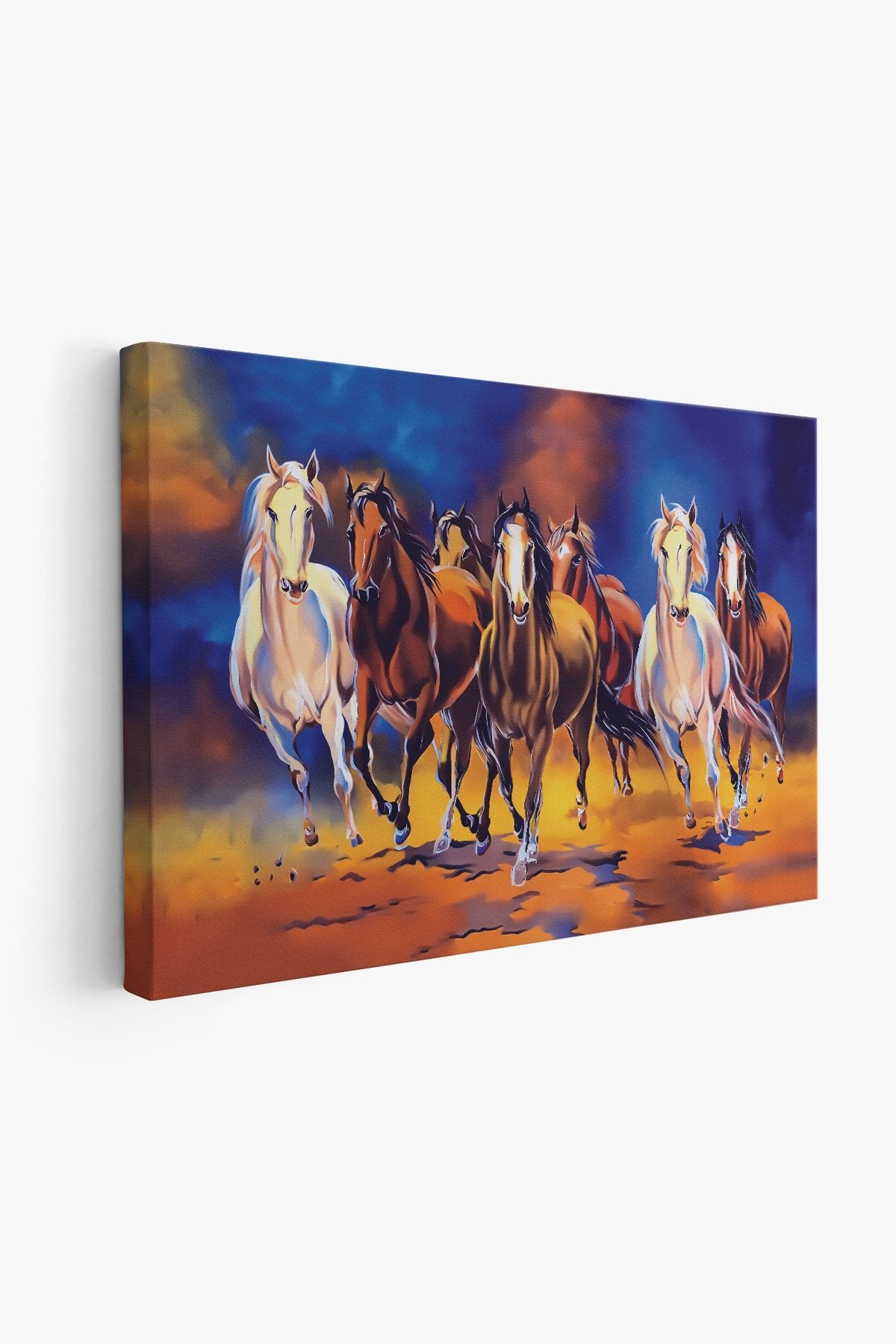 Kavuşan Aşıklar Yağlıboya Görünüm Dekoratif Kanvas Duvar Tablosu