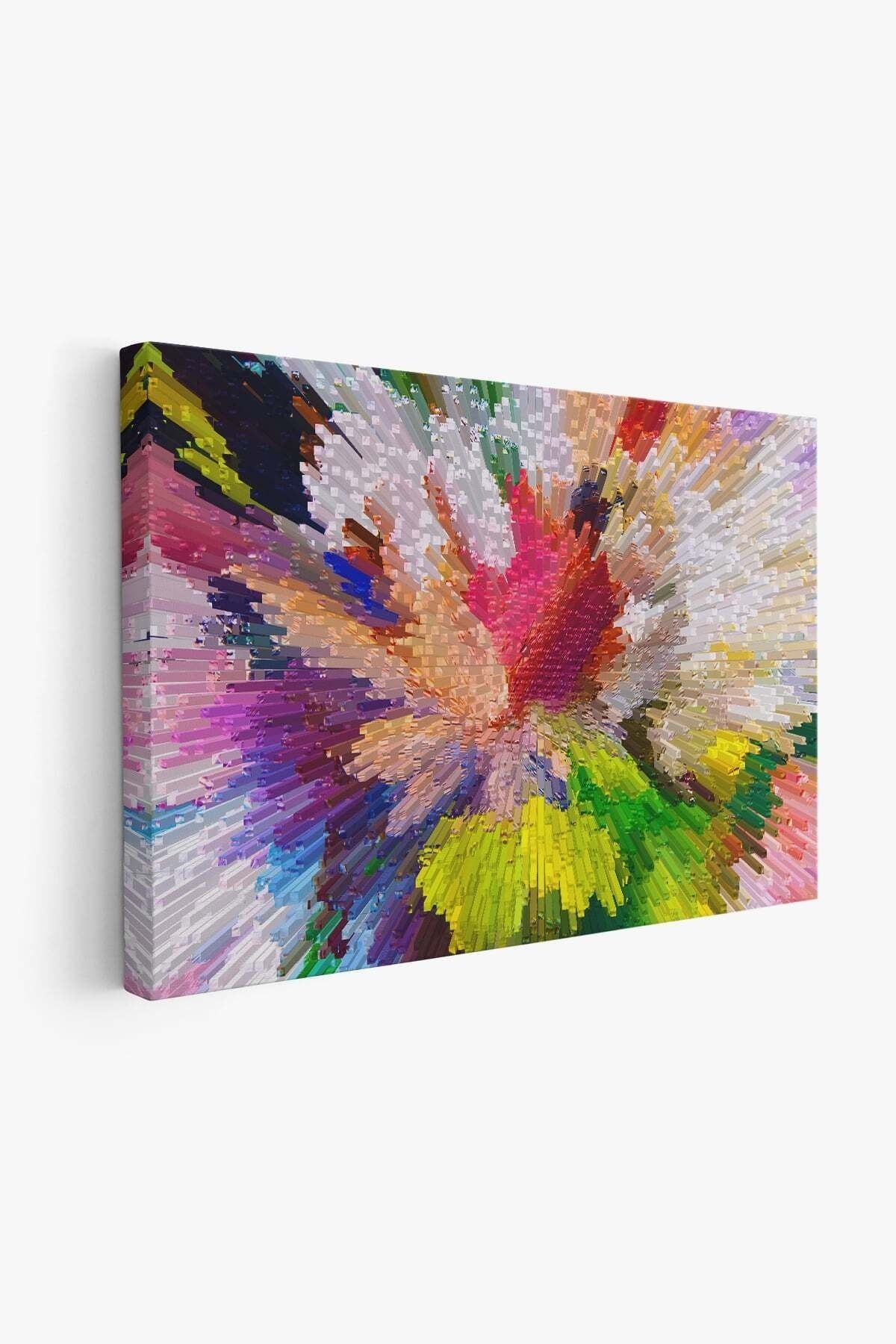 Soyut Sanatsal Yağlıboya Görünüm Dekoratif Kanvas Duvar Tablosu