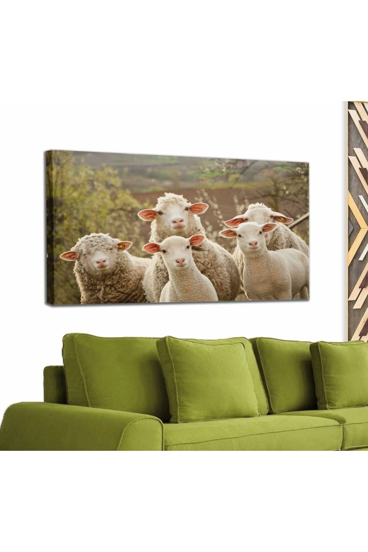 Koyun Kuzu Dekoratif Kanvas Tablo 1119