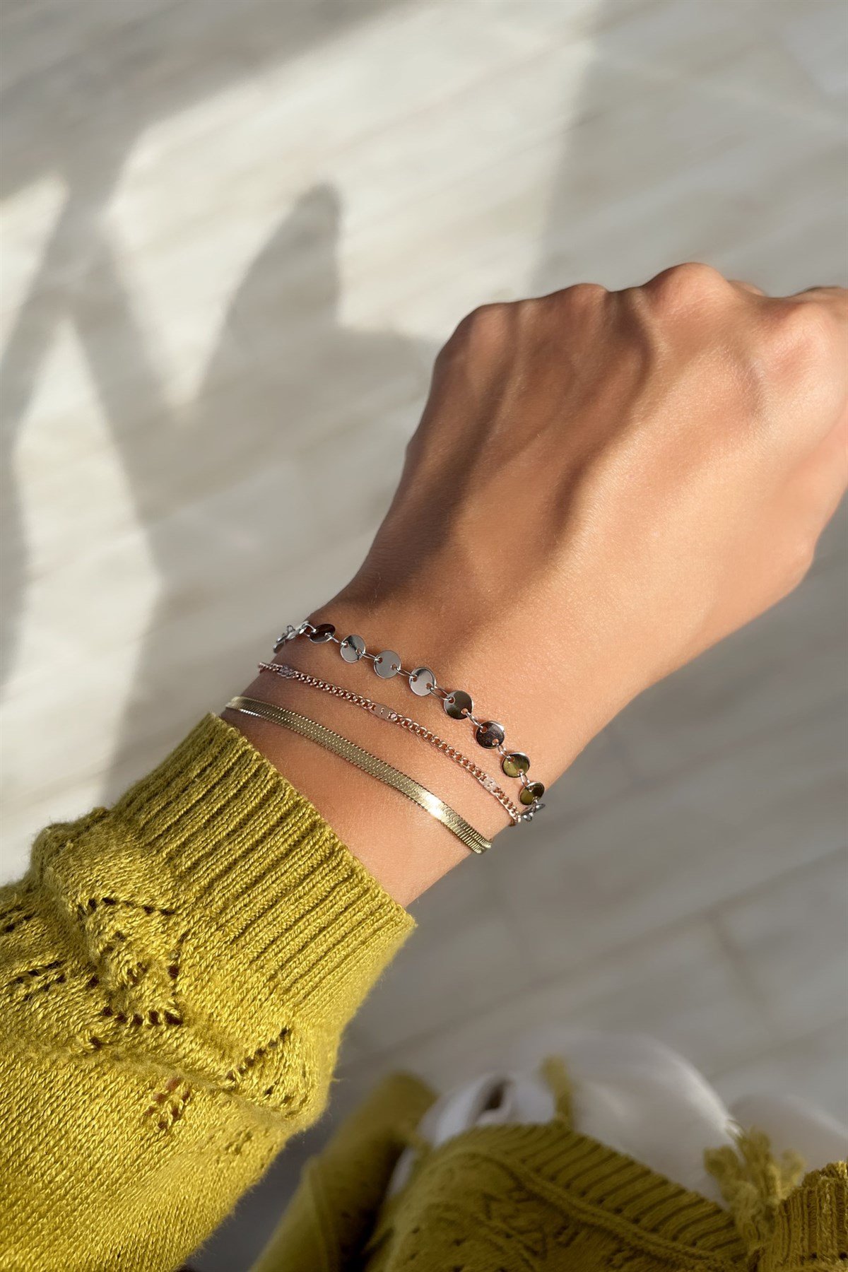 Scaly Combination Çelik Bileklik