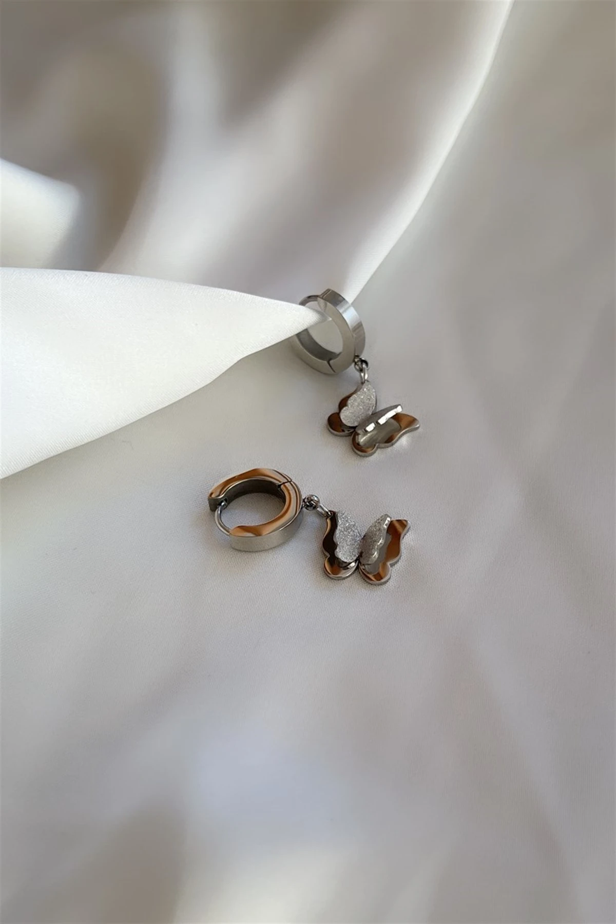 Butterfly Çelik Küpe