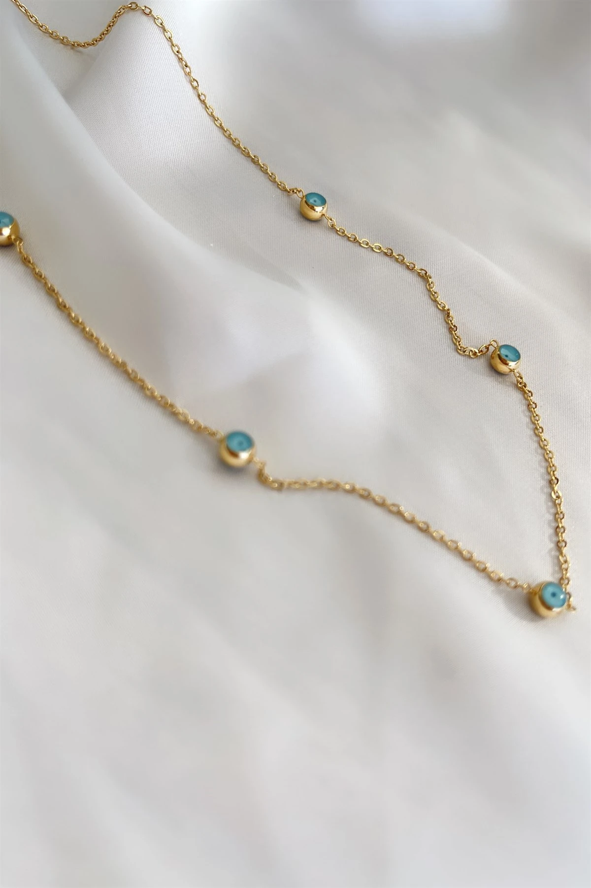 Nazar Boncuklu Çelik Kolye