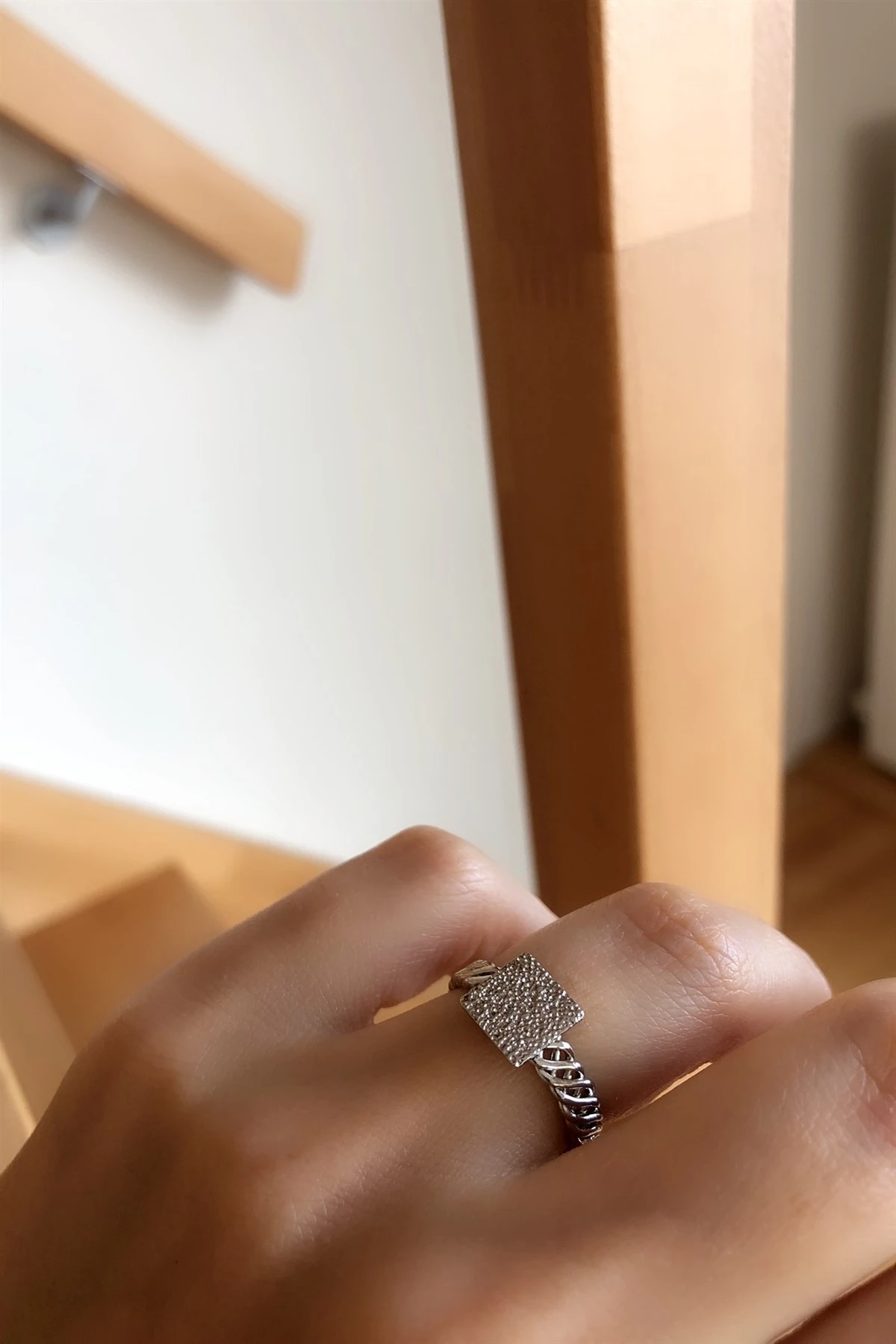 Square Ayarlamalı Yüzük