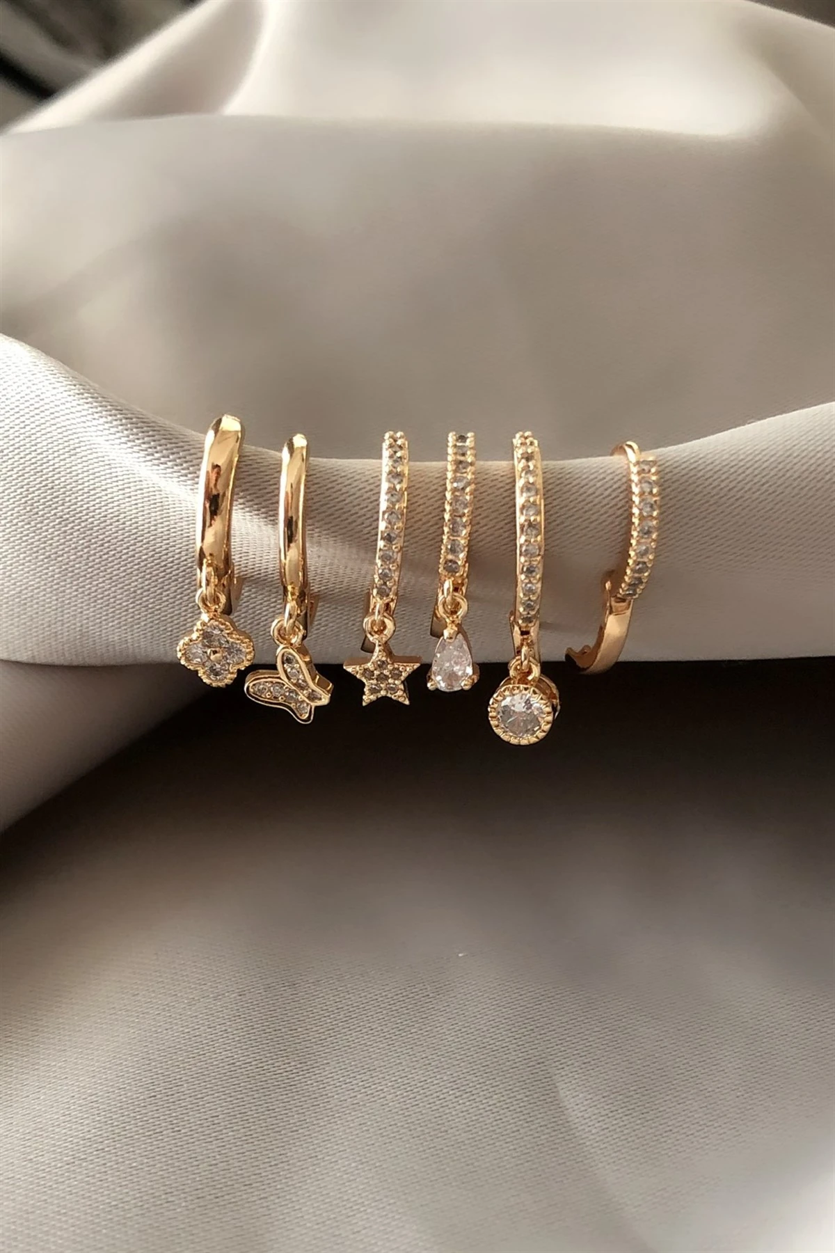 Zirkon Taş Özel Seri Küpe Seti-PK4967Z