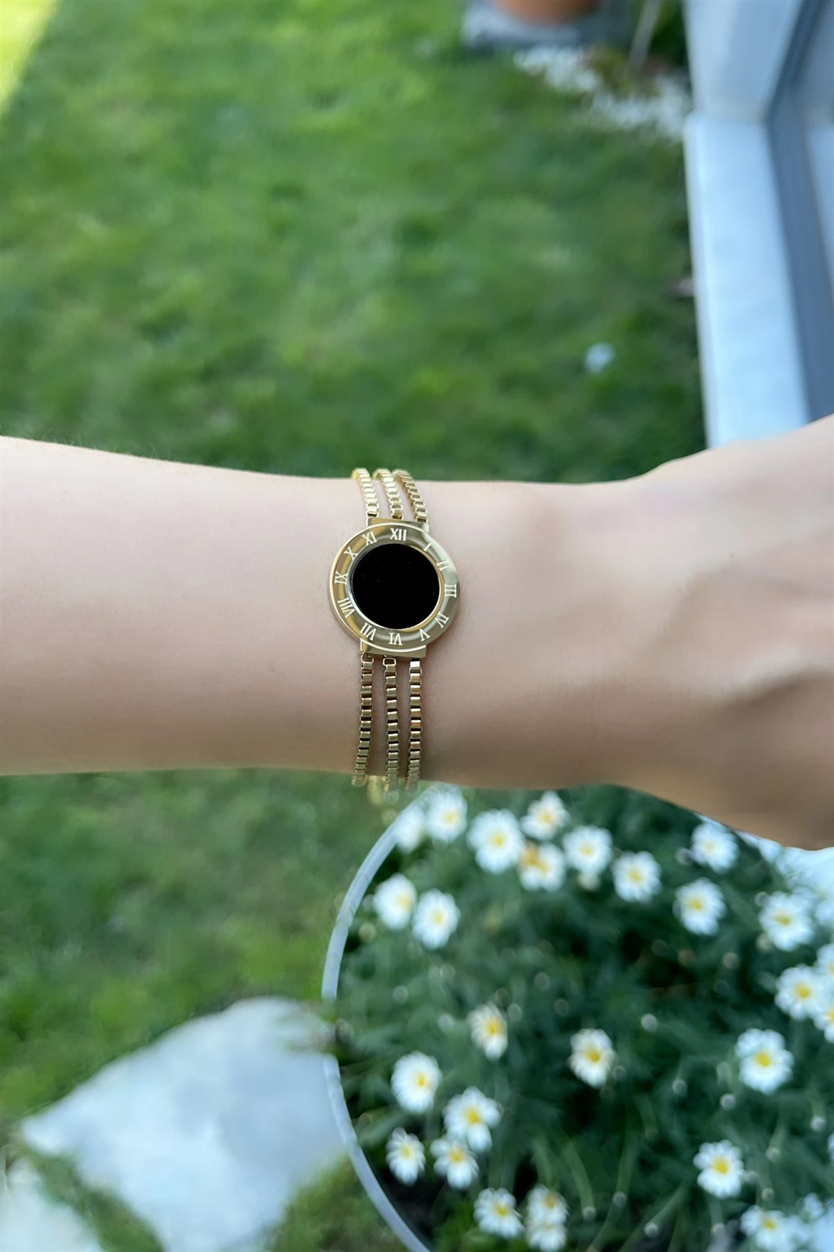 Roma Rakamlı Çelik Bileklik