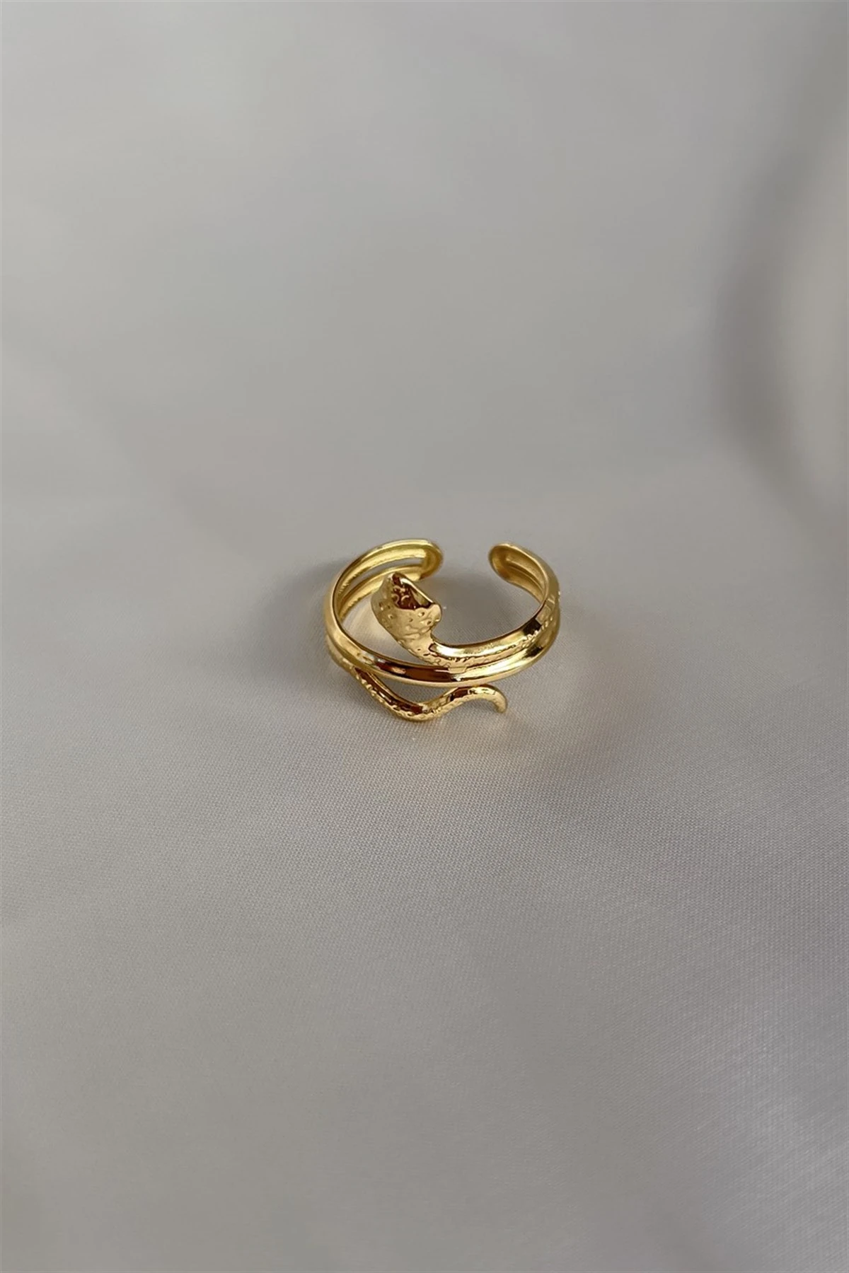 Golden Snake Çelik Yüzük