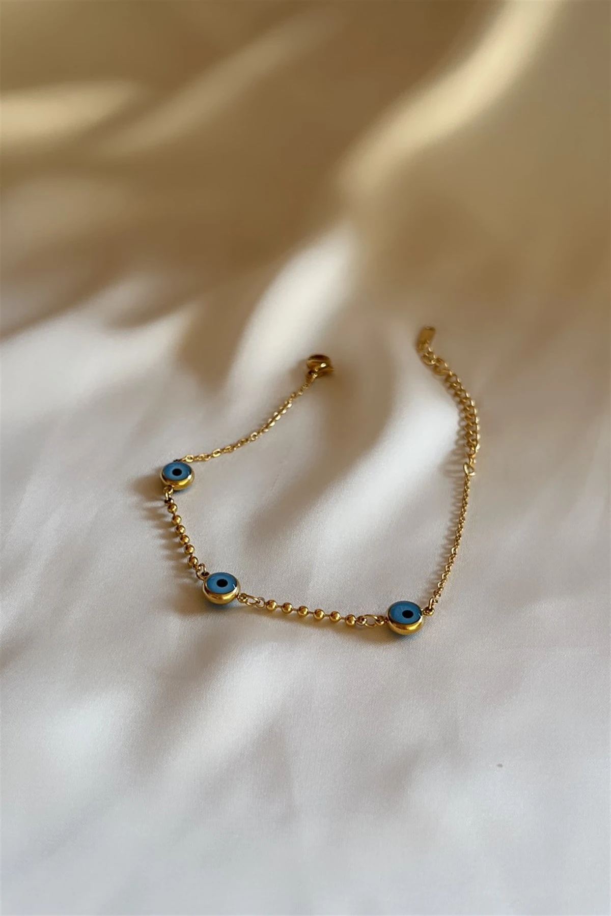 Nazar Boncuklu Çelik Bileklik