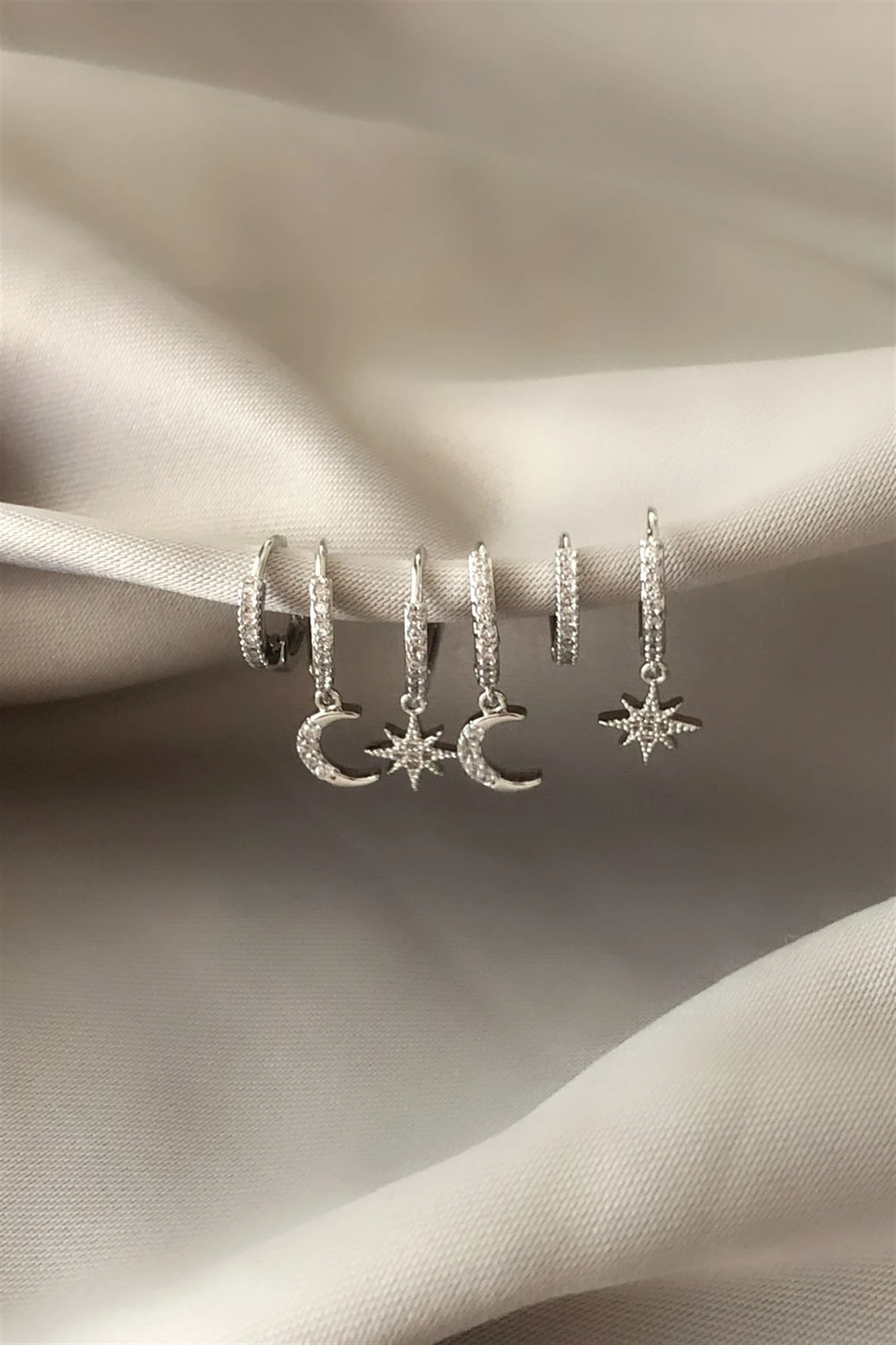 Zirkon Taş Özel Seri Küpe Seti-PK67351Z