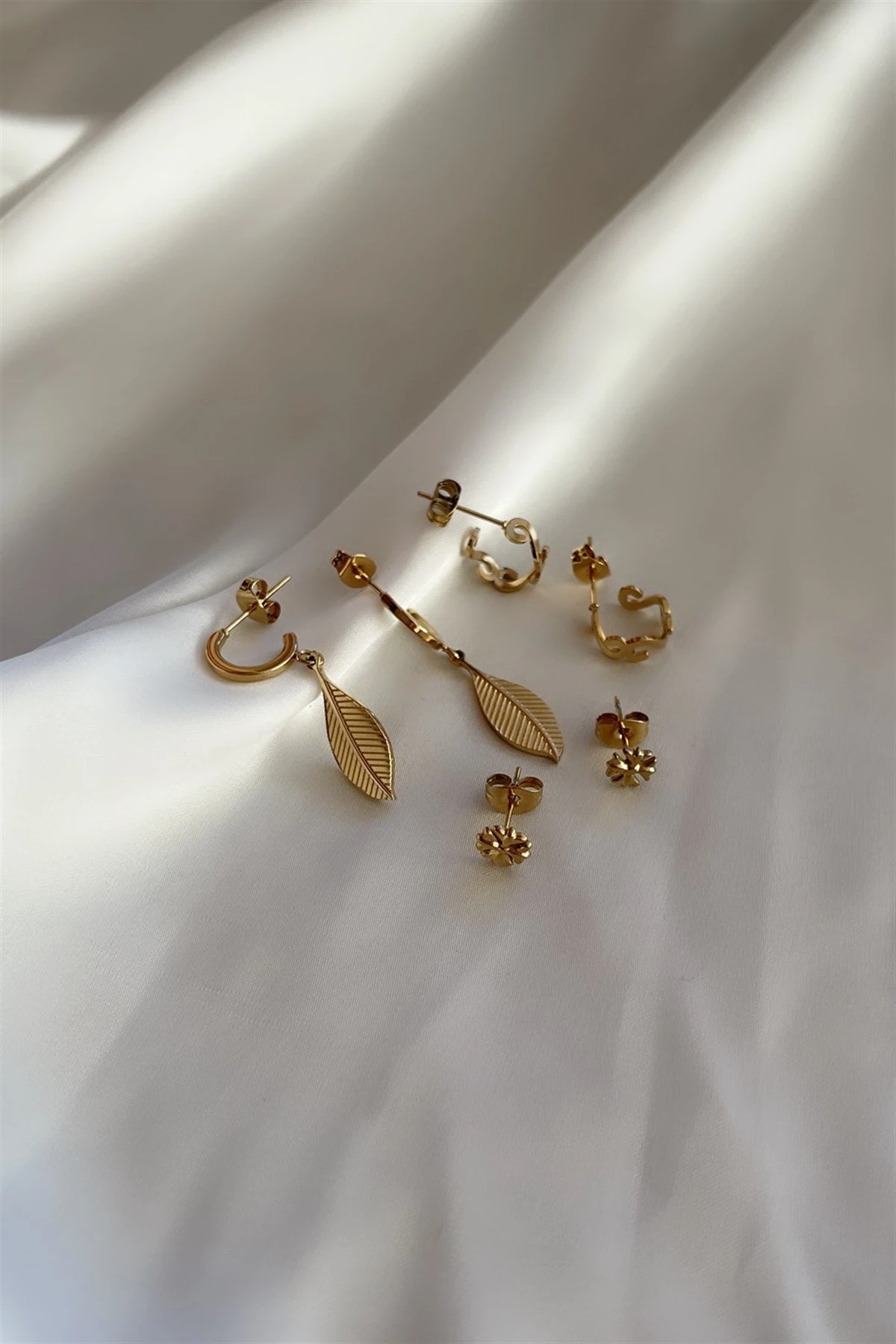 Nature Çelik Küpe Seti