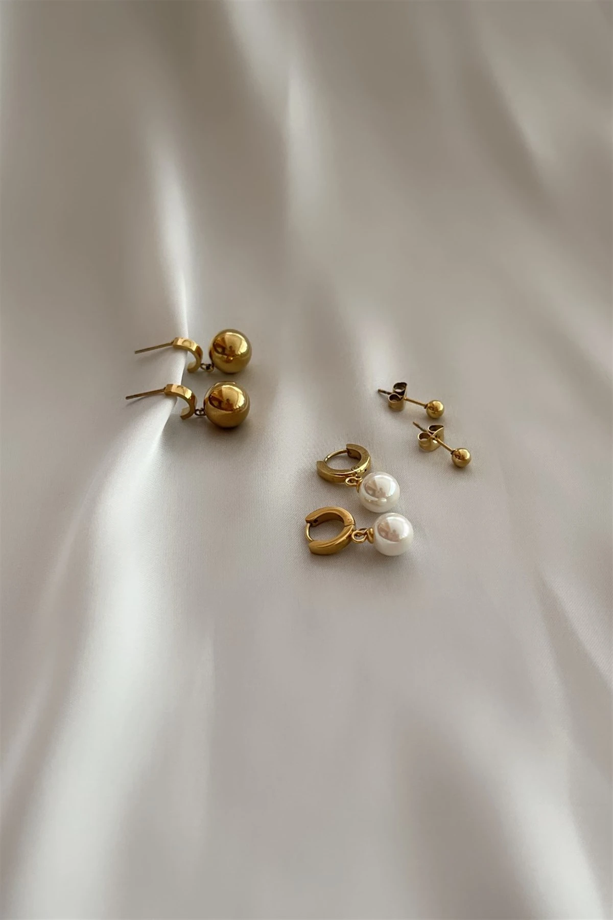 Combination Çelik Küpe Seti