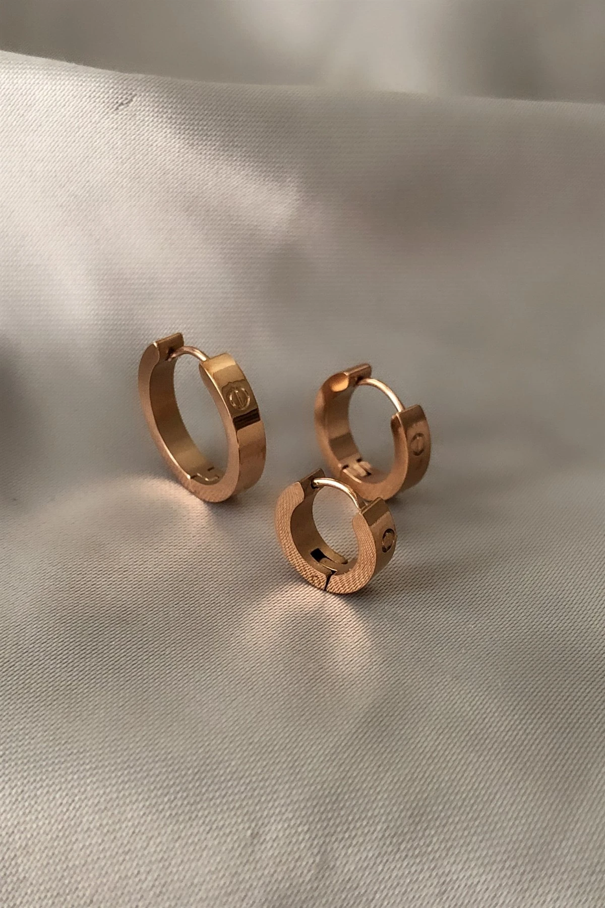 Üçlü Halka Çelik Küpe-PK63547C