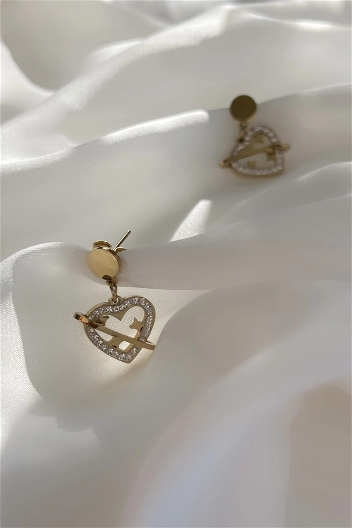 Luminous Heart Çelik Küpe