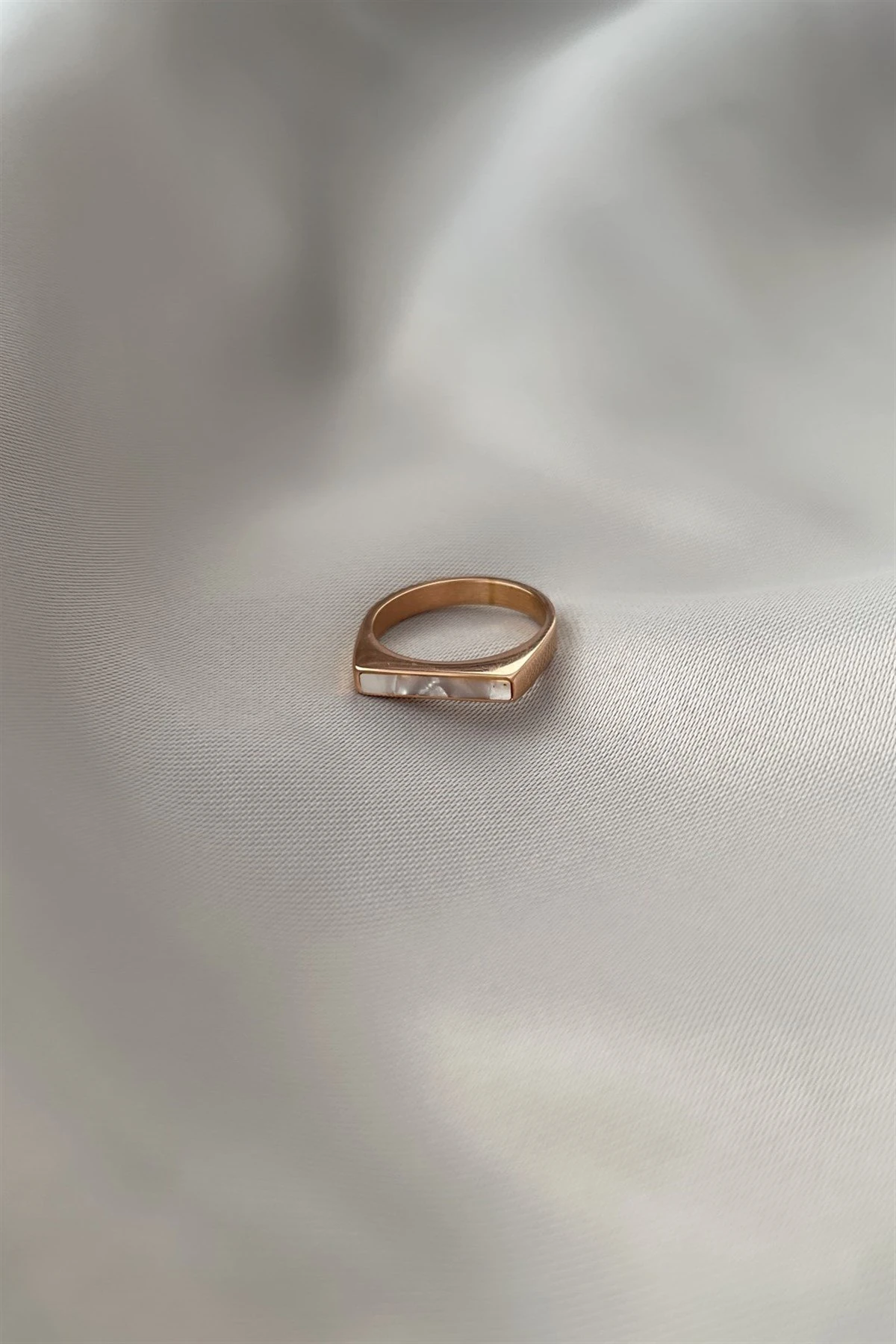 Sedefli Çelik Yüzük