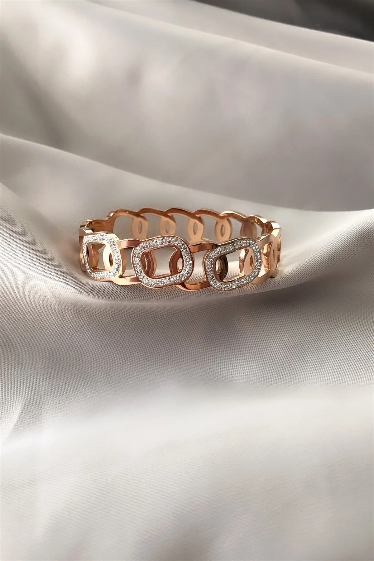 Rectangle Çelik Kelepçe Bileklik